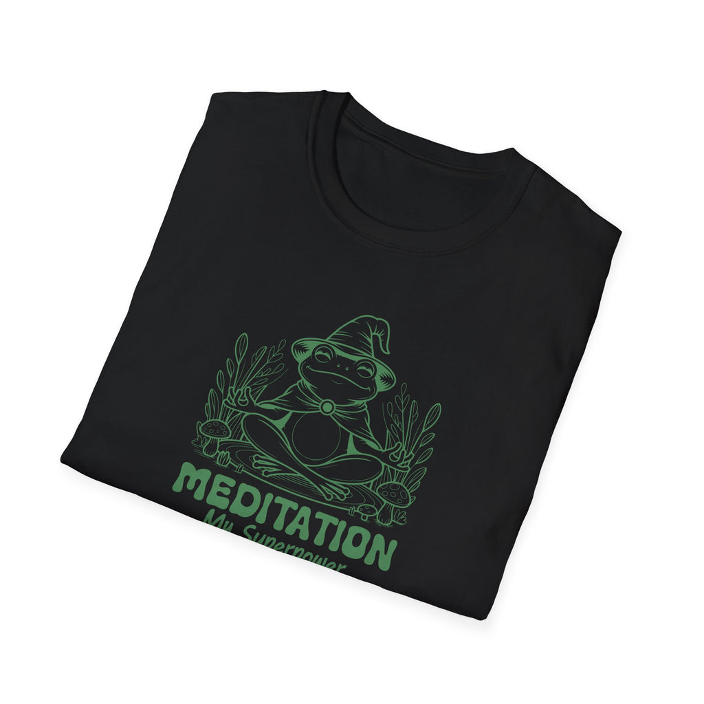 Frog Meditation Yoga T-Shirt — Calm Amphibian Zen Tee