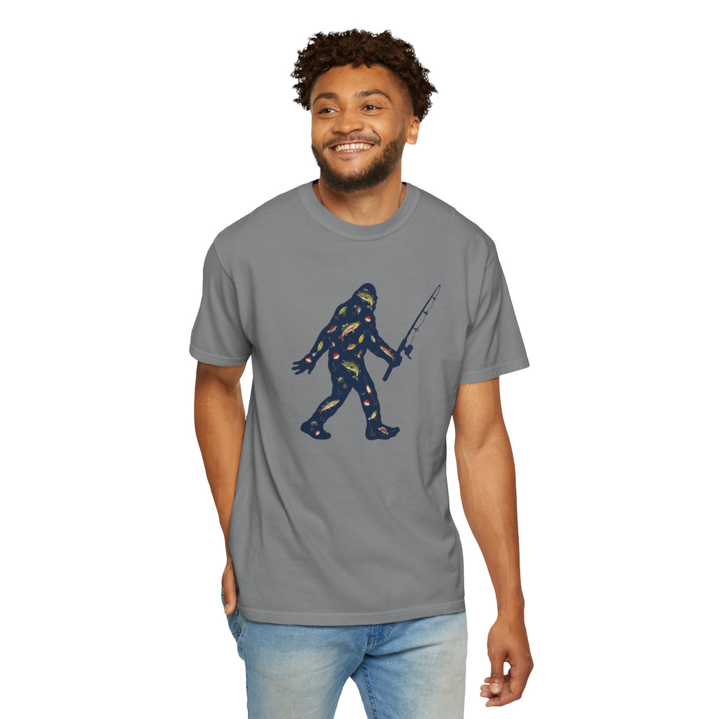 Bigfoot Fishing T-Shirt Father's Day Gift