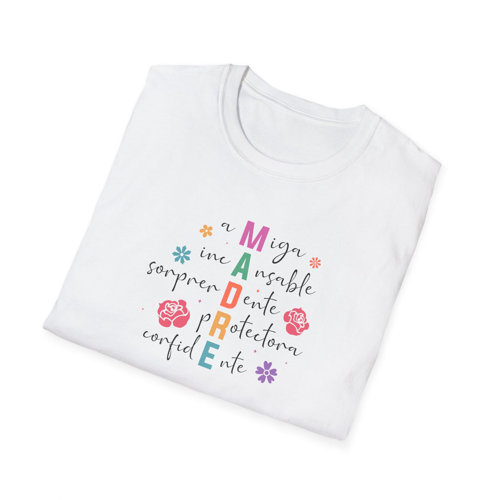 Madre Inspirational Unisex Softstyle T-Shirt, Spanish Mother's Day Shirt, Mother's Day Tee