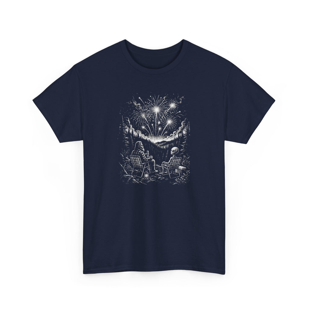 Alien & Bigfoot Independence Day Graphic Tee, Unisex 4th of July Tee