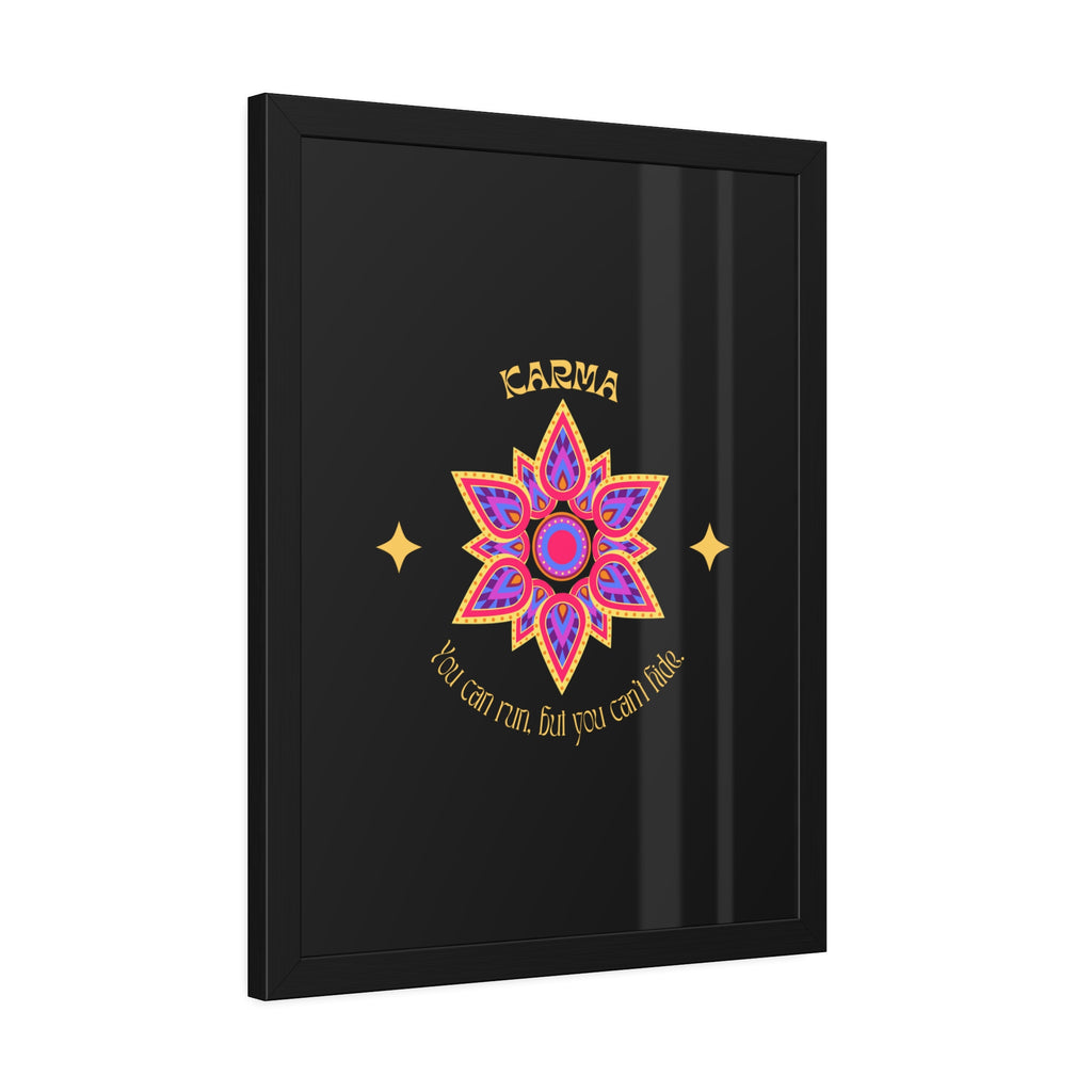 KARMA, You can run, but you cant hide, Framed Wall Art