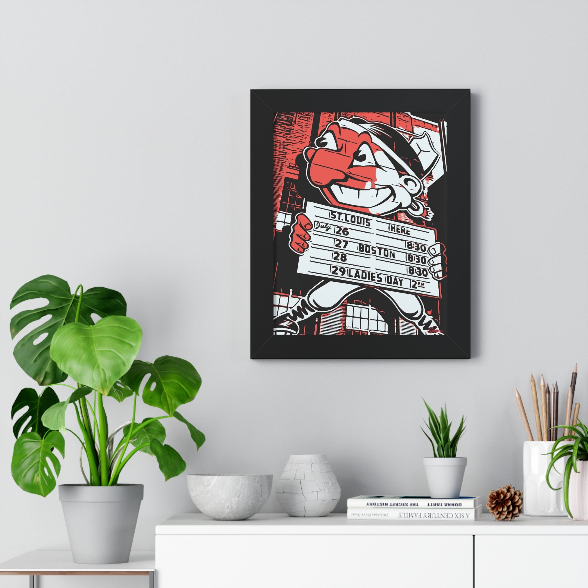 Retro Cleveland Indians Framed Wall Art