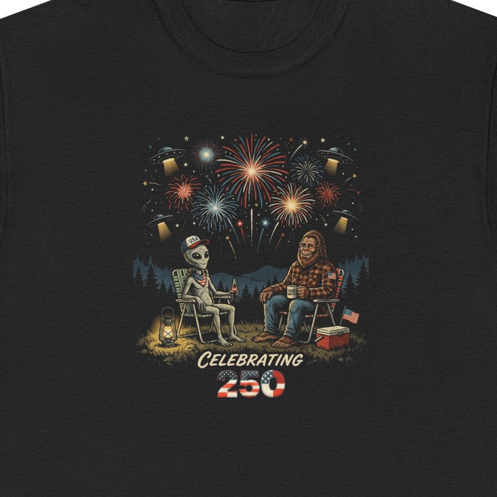 Alien & Bigfoot America 250 UFO Graphic Tee