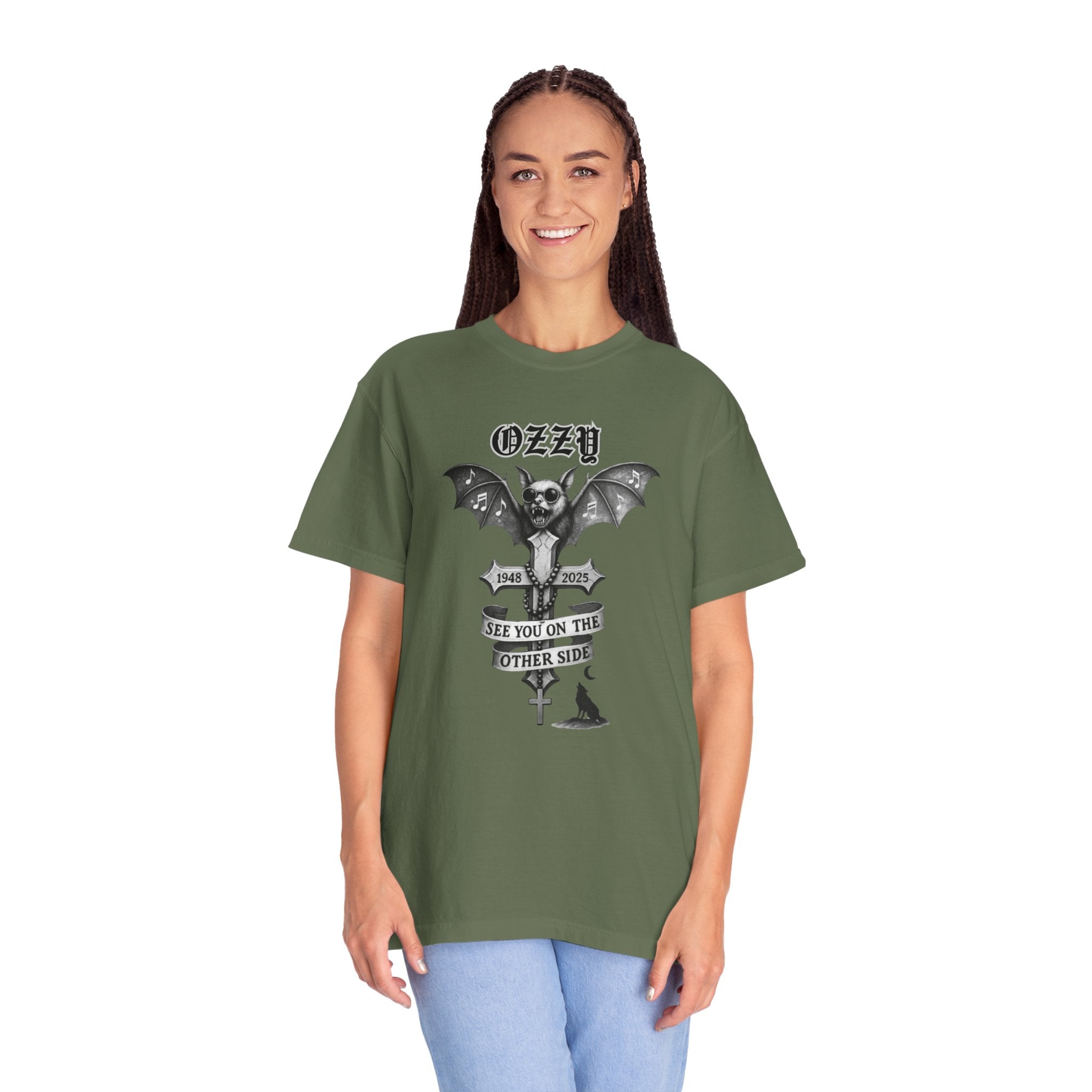 OZZY Bat Memorial T-Shirt, Memorial Blk Sabbath, Music Lover Tee, Ozzy Fan Shirt, Rock T-Shirt, Ozzy Unisex T-Shirts