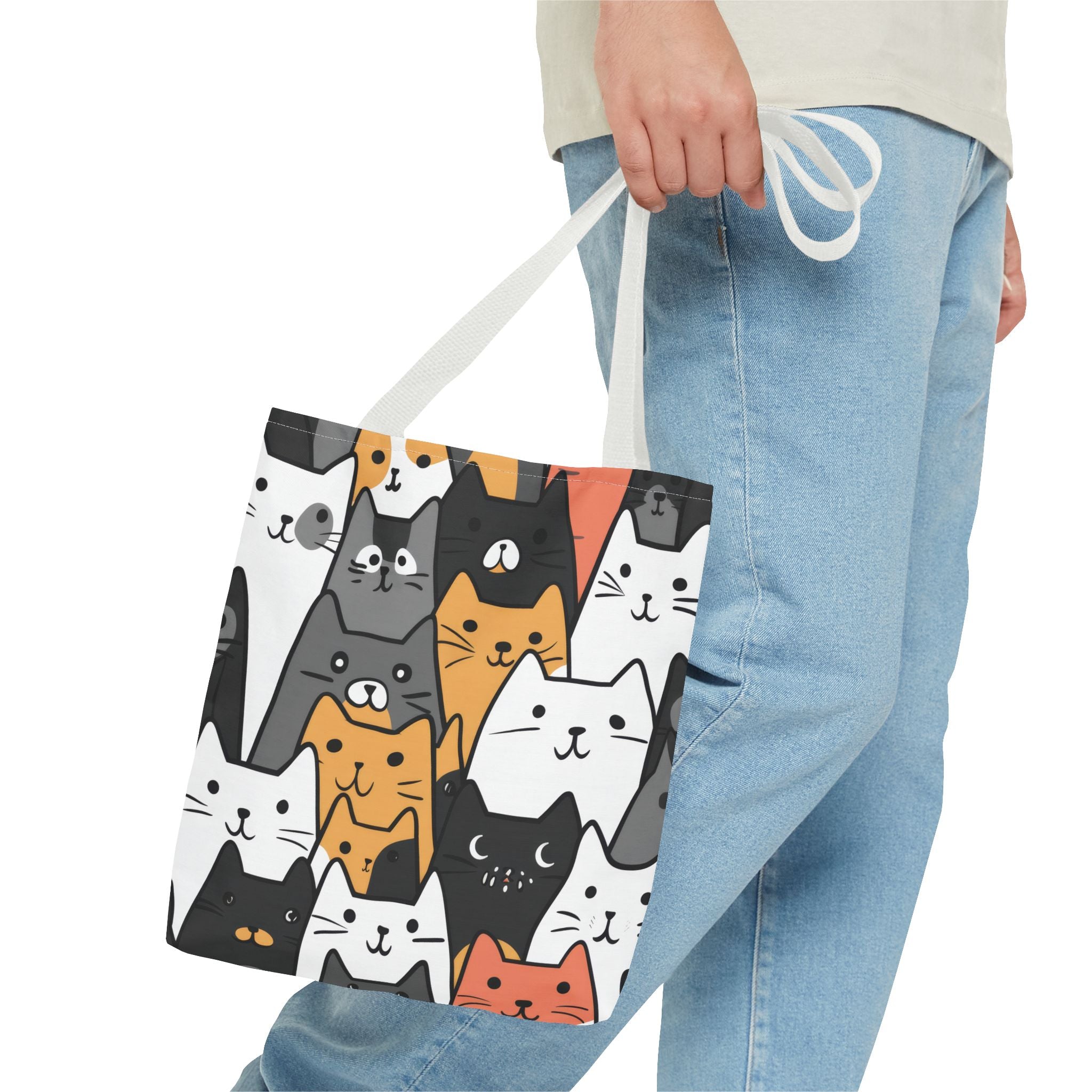 Cat Face Tote Bag, 3 Sizes