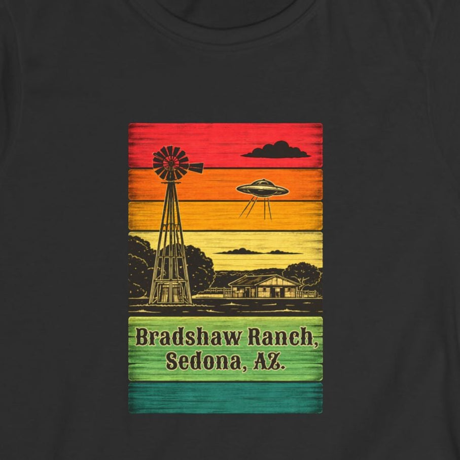 Bradshaw Ranch Retro Windmill Sunset, Sedona, AZ, Women's T-Shirt