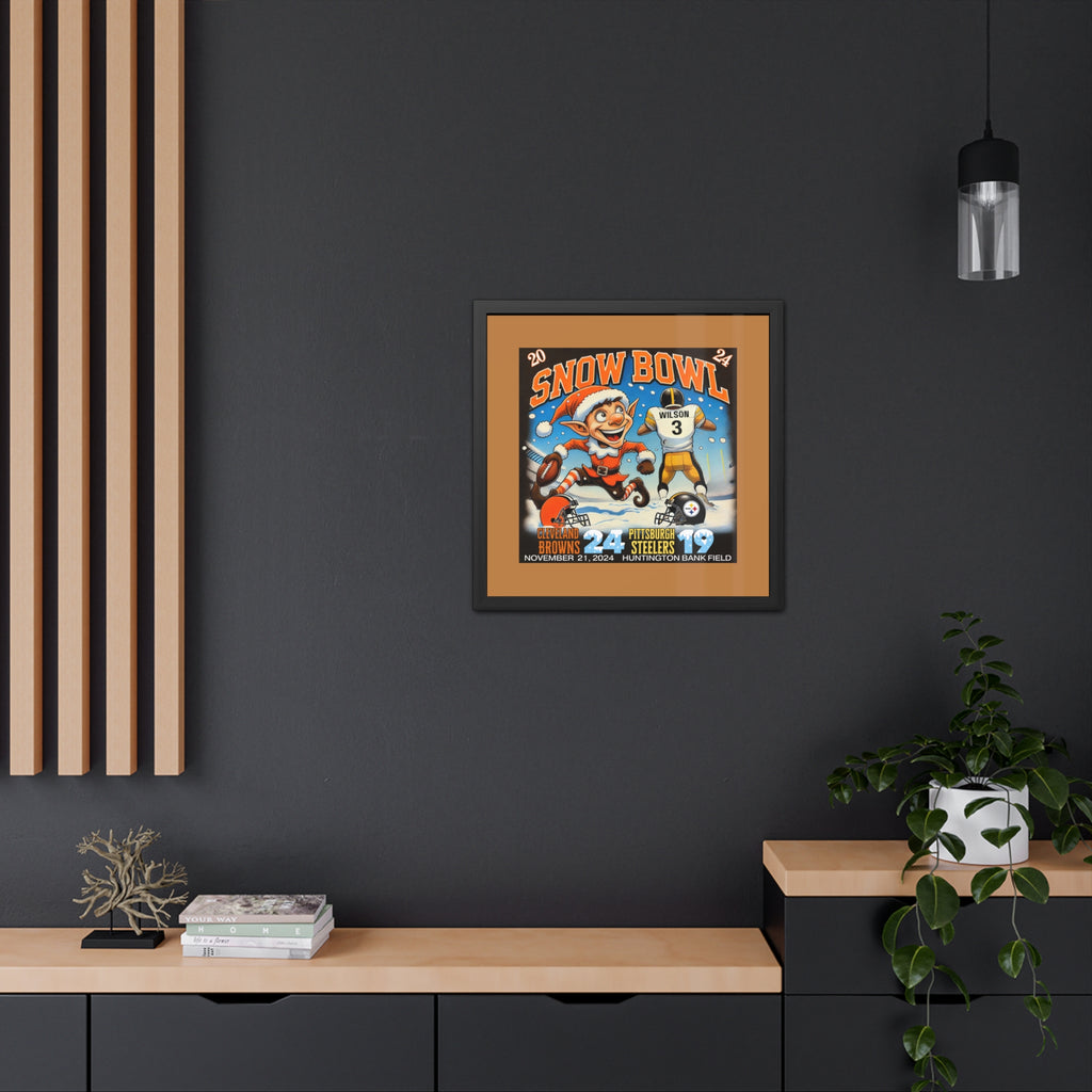 Cleveland Snow Bowl 2024 Limited Edition Wall Art Framed Poster 16 X 16, 24 X 24