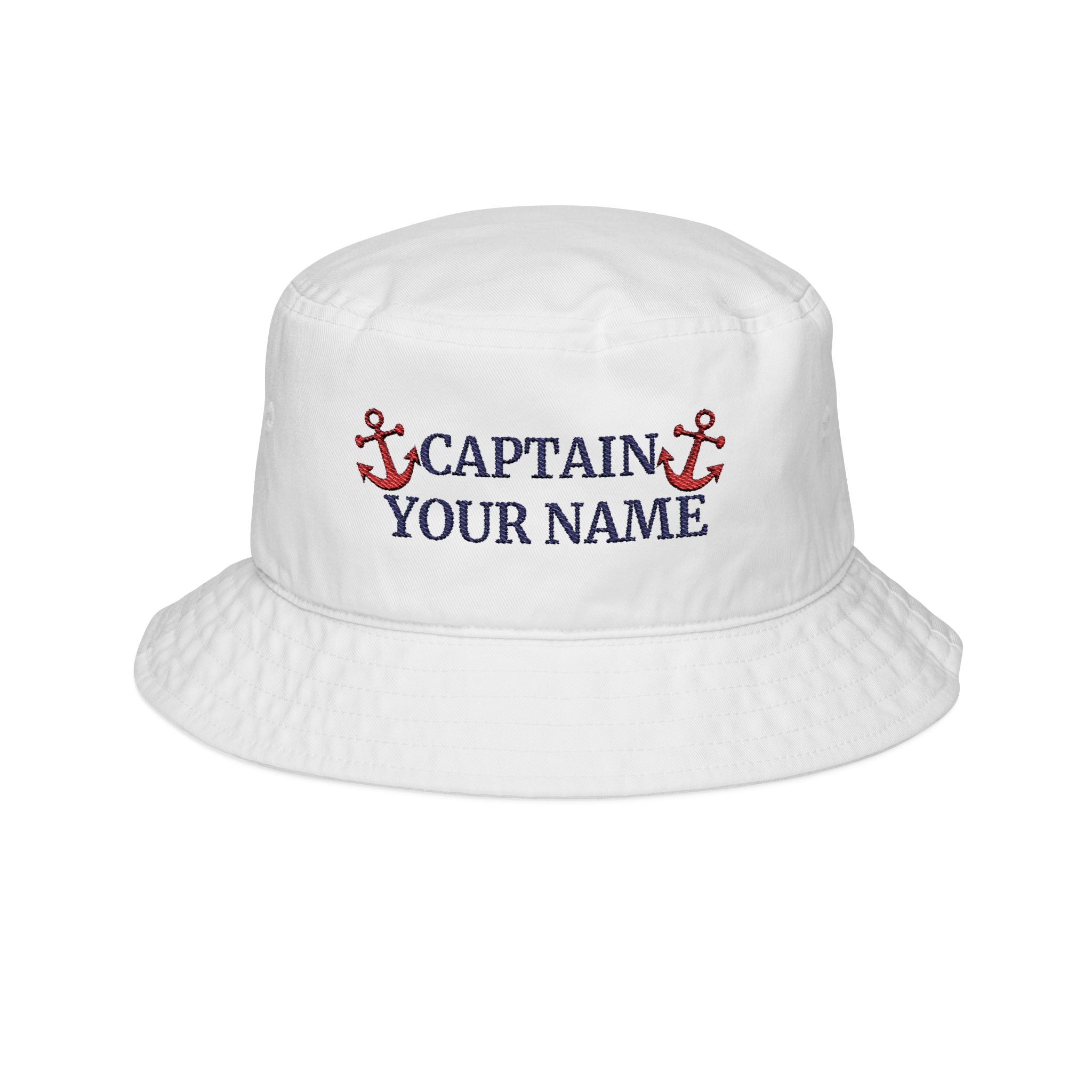Personalized Embroidered Captains Hat, Captian Bucket Hat