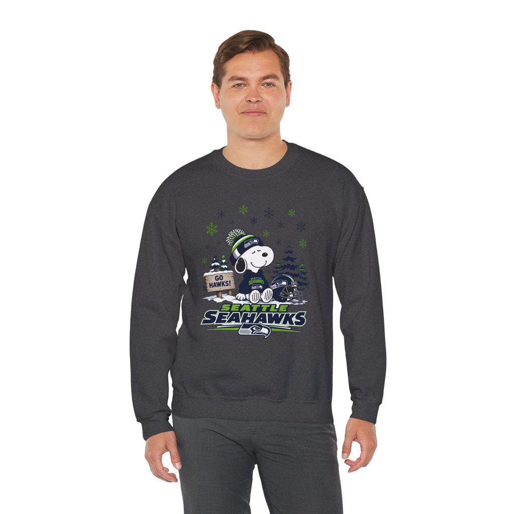 Seattle Seahawks Snowy Snoopy Sweatshirt for Men and Women