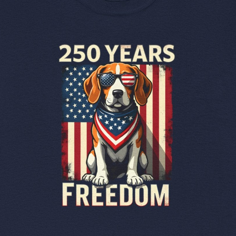 Beagle 250 Years Flag T-Shirt — Patriotic July 4th Tee