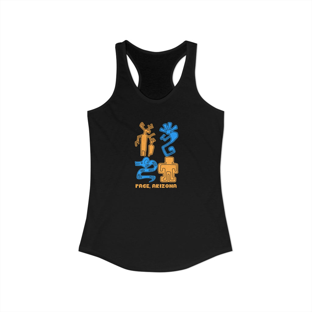Arizona Petroglyphs, Women's Ideal Racerback Tank, 3 Colors