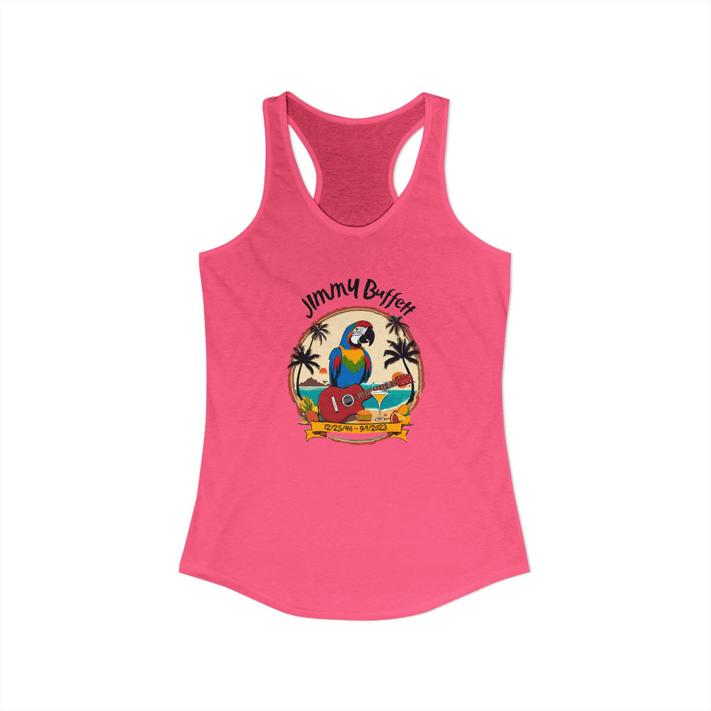 Jimmy Buffett Tribute Tank, Women's Ideal Racerback Tank