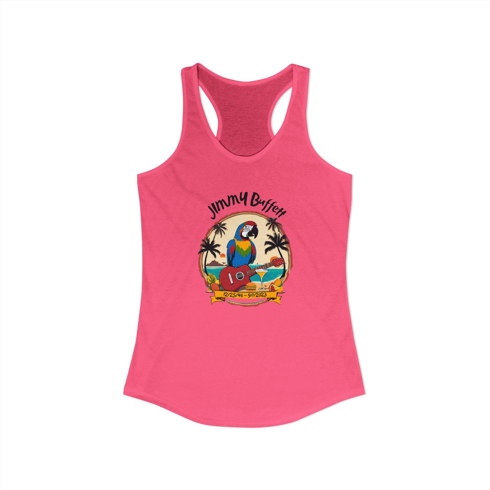 Jimmy Buffett Tribute Tank, Women's Ideal Racerback Tank