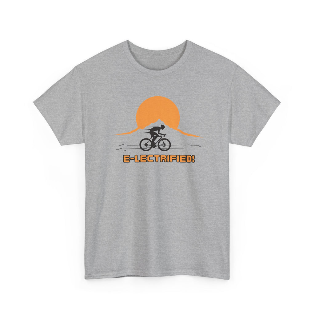 Electrified! E‑Bike Rider Sunset Mountain Cycling T‑Shirt