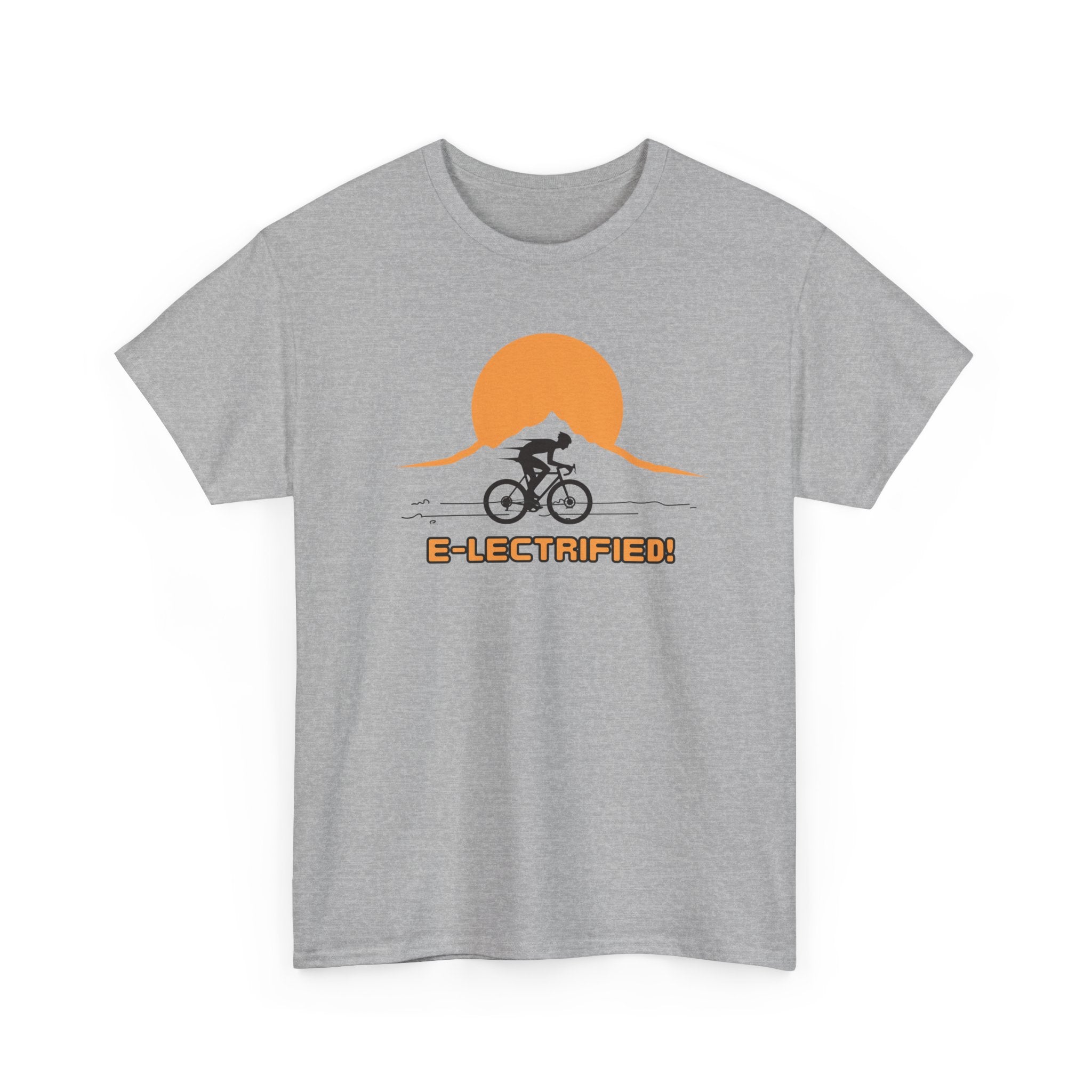 Electrified! E‑Bike Rider Sunset Mountain Cycling T‑Shirt