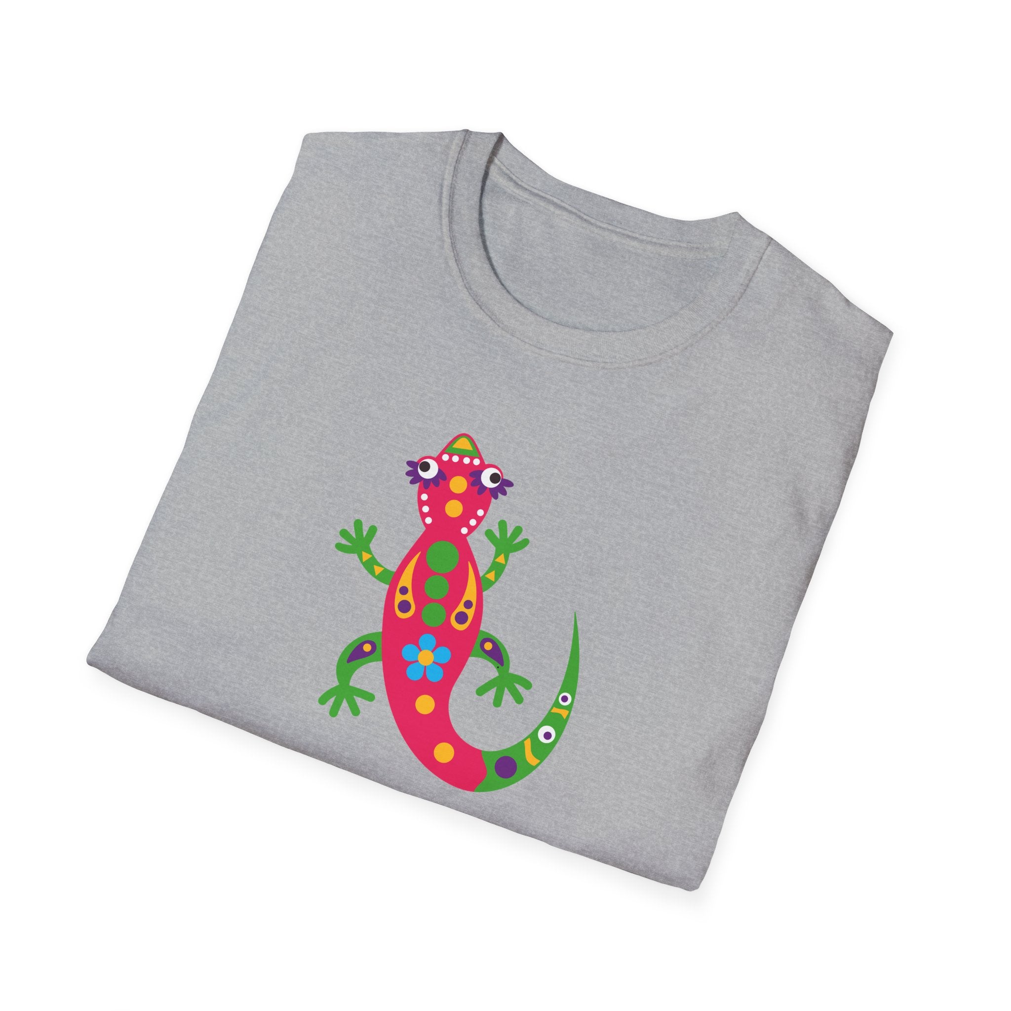 Colorful Gecko T-Shirt, Fun Unisex Tee, Ideal Gift for Nature Lovers, Summer Vibe Shirt, Perfect for Casual Wear