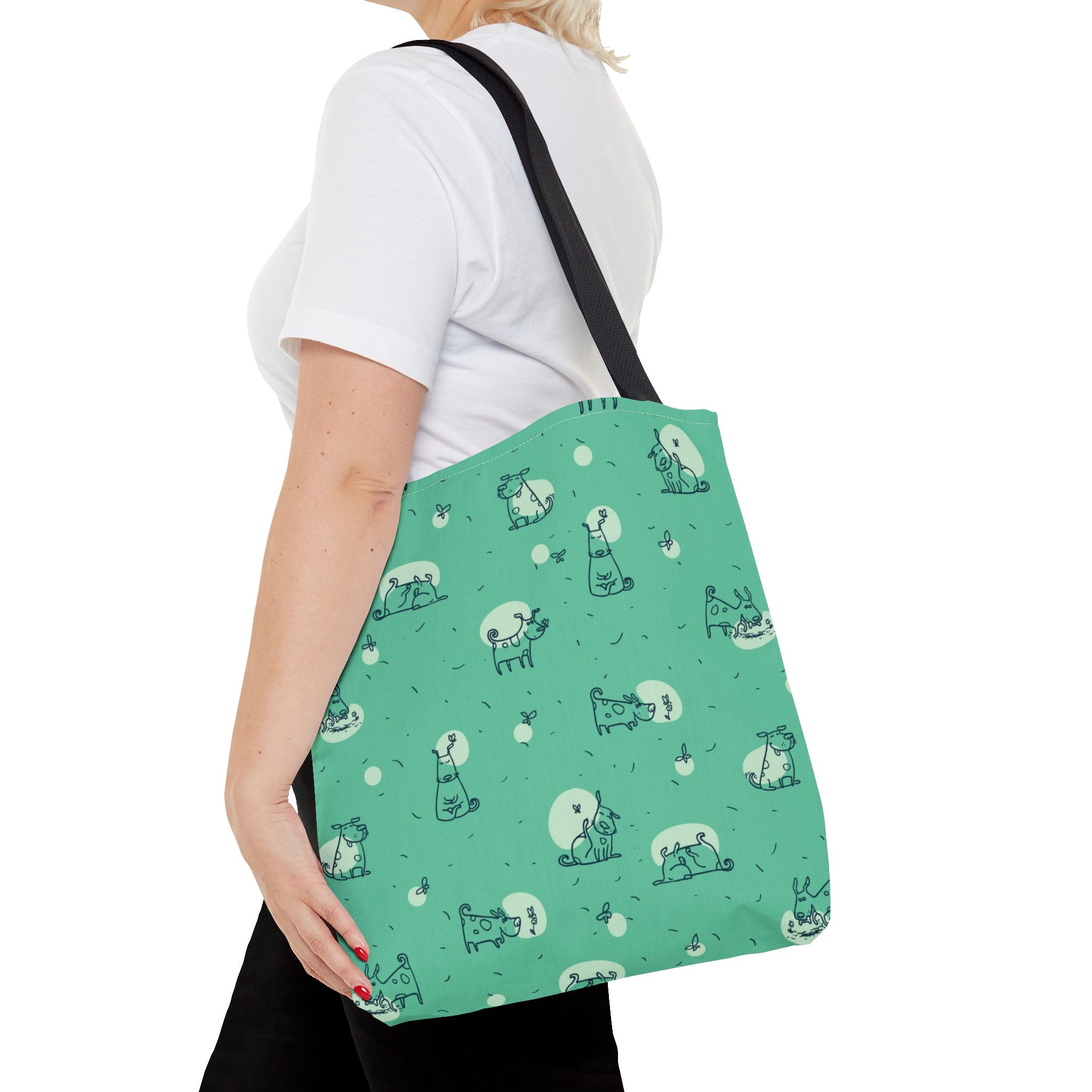 Cute Dog Print Tote Bag, 3 Sizes