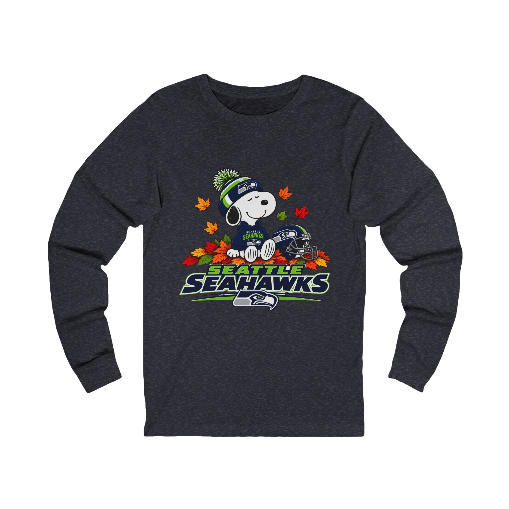 Women's Seattle Seahawks Snoopy Fall Long Sleeve Tee