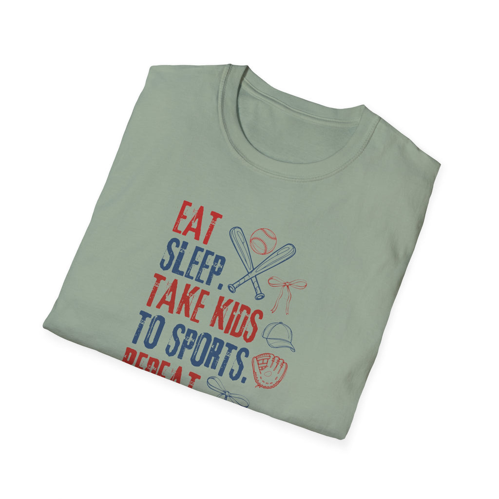 Eat Sleep Sport Repeat T-Shirt — Sports Shirt for Moms & Dads (Mother's Day Gift)