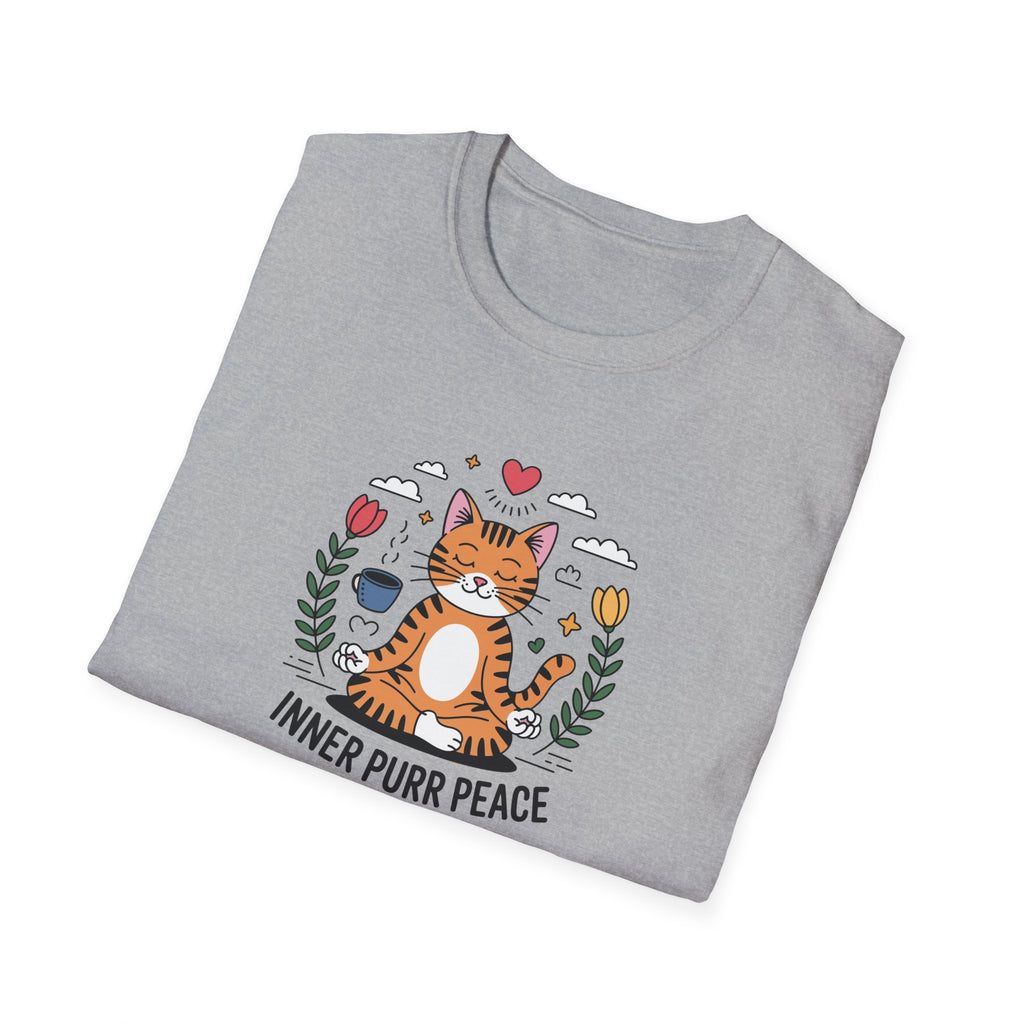Inner Purrr Peace Cat T-Shirt, Cat Lovers Tee