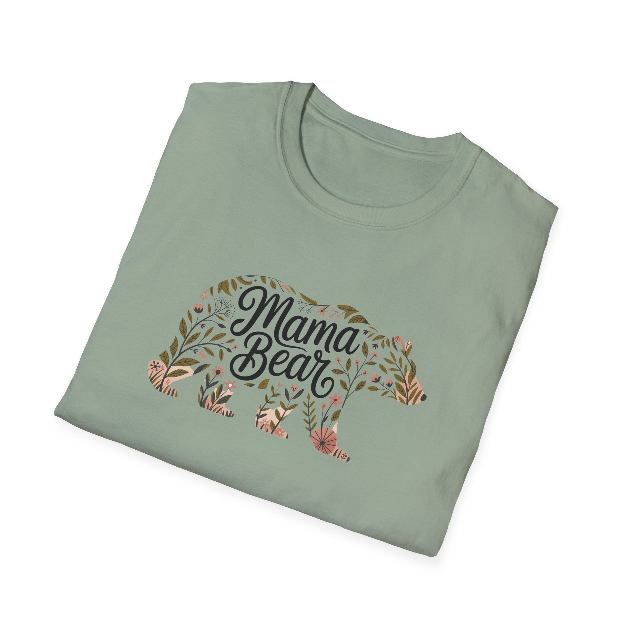 Boho Mama Bear Floral T-Shirt — Mother's Day Tee for Moms