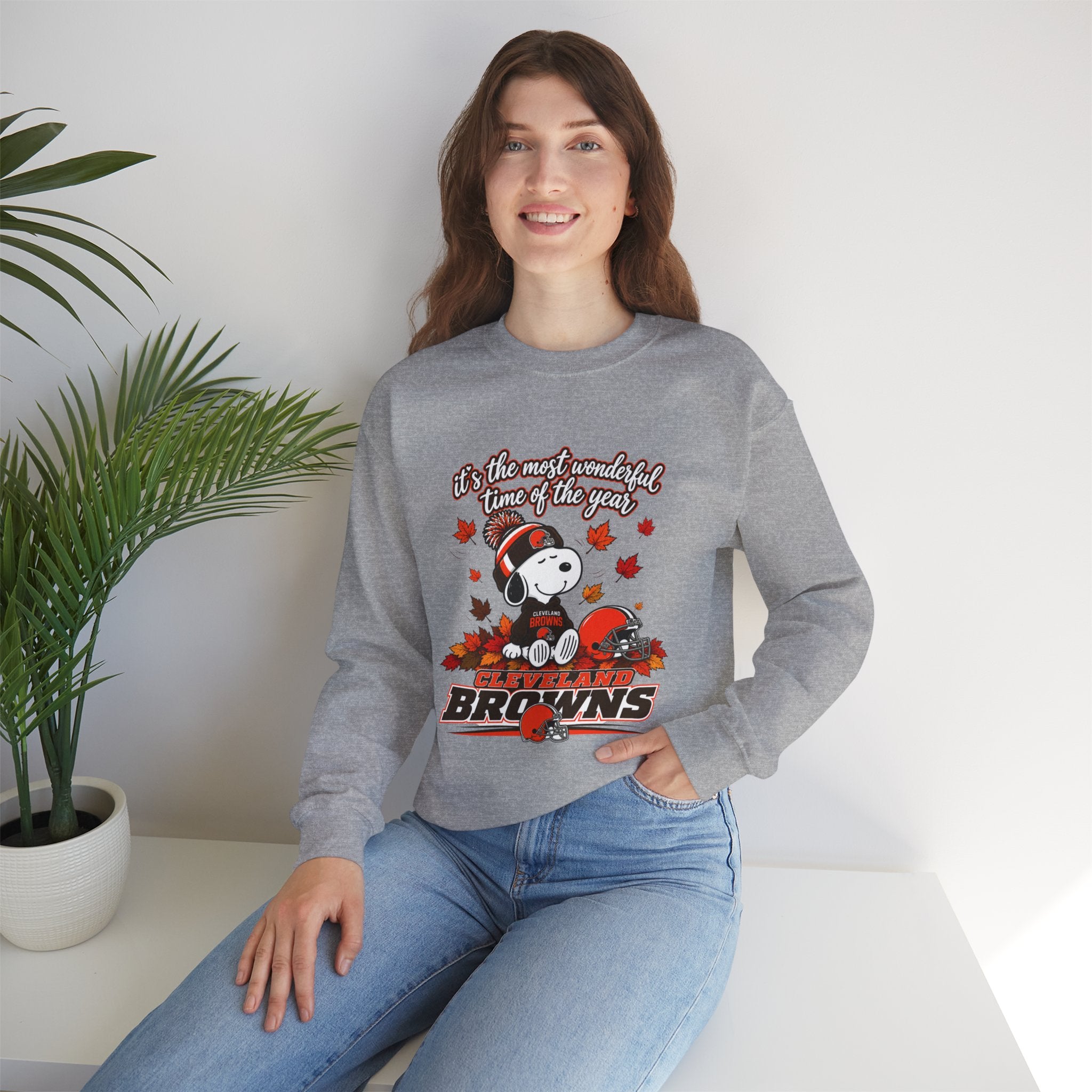 Cleveland Browns Fall Snoopy “It’s the Most Wonderful Time of the Year” Sweatshirt