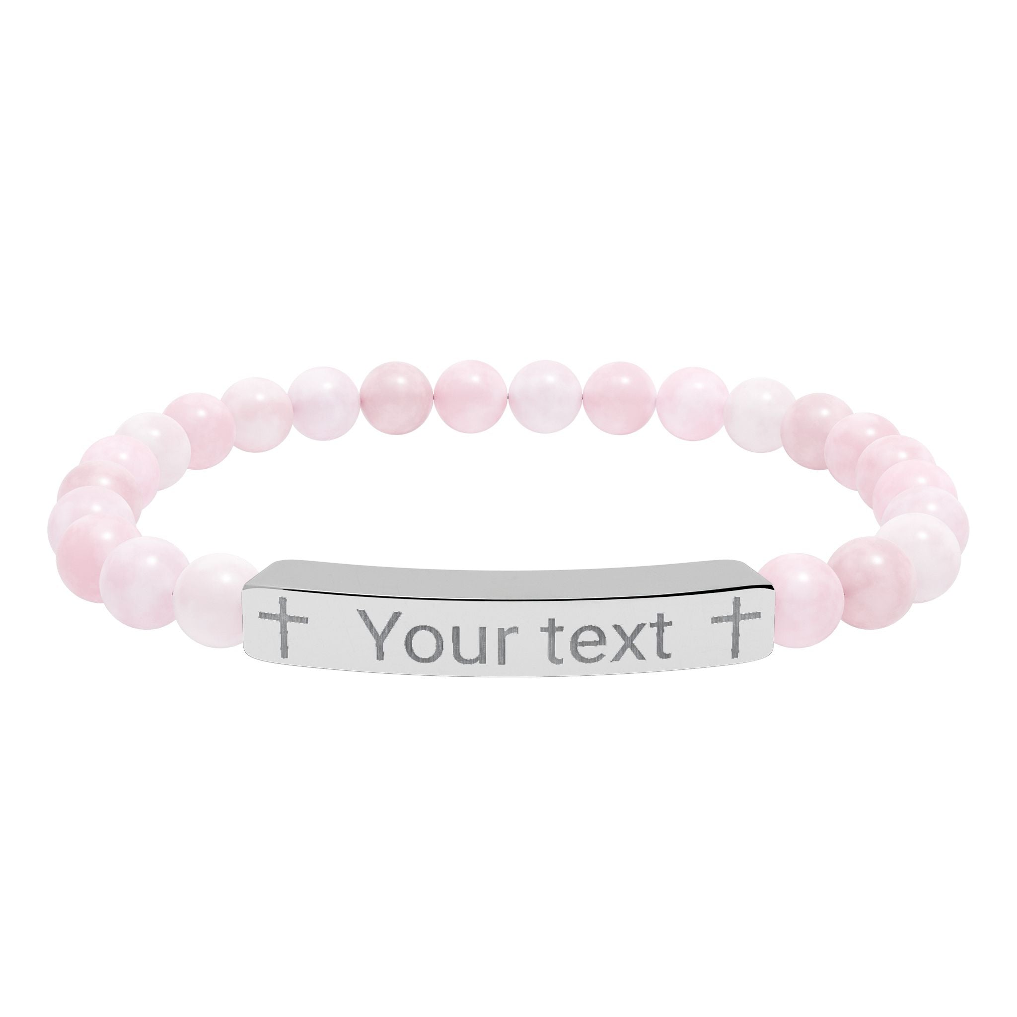 Engraved Name Bar Stone Bracelet, Personalized Natural Stone Bracelet, Custom Name, 18k Gold