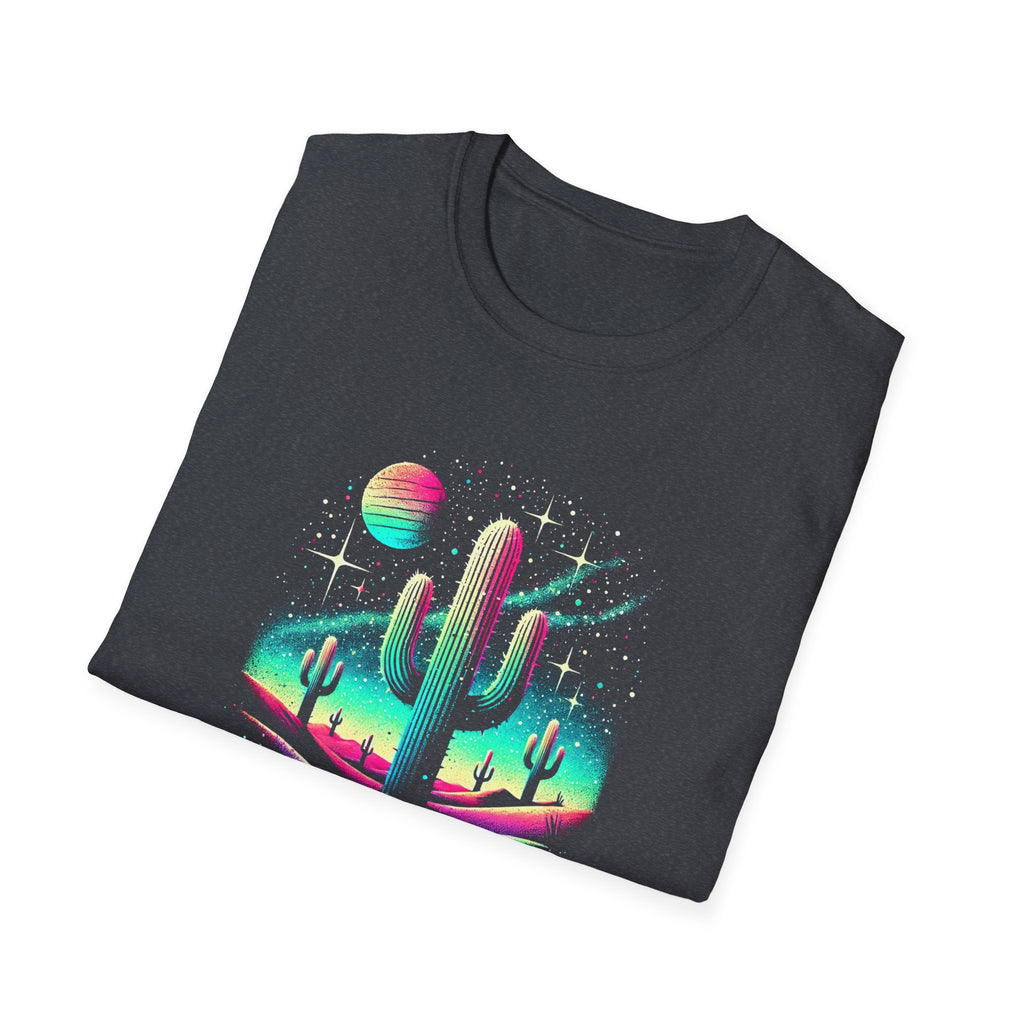 Cosmic Cactus T-Shirt | Vintage Retro Tee, Unisex T-Shirt, Gift for Nature Lovers, Space T-Shirt, Summer Fashion Top