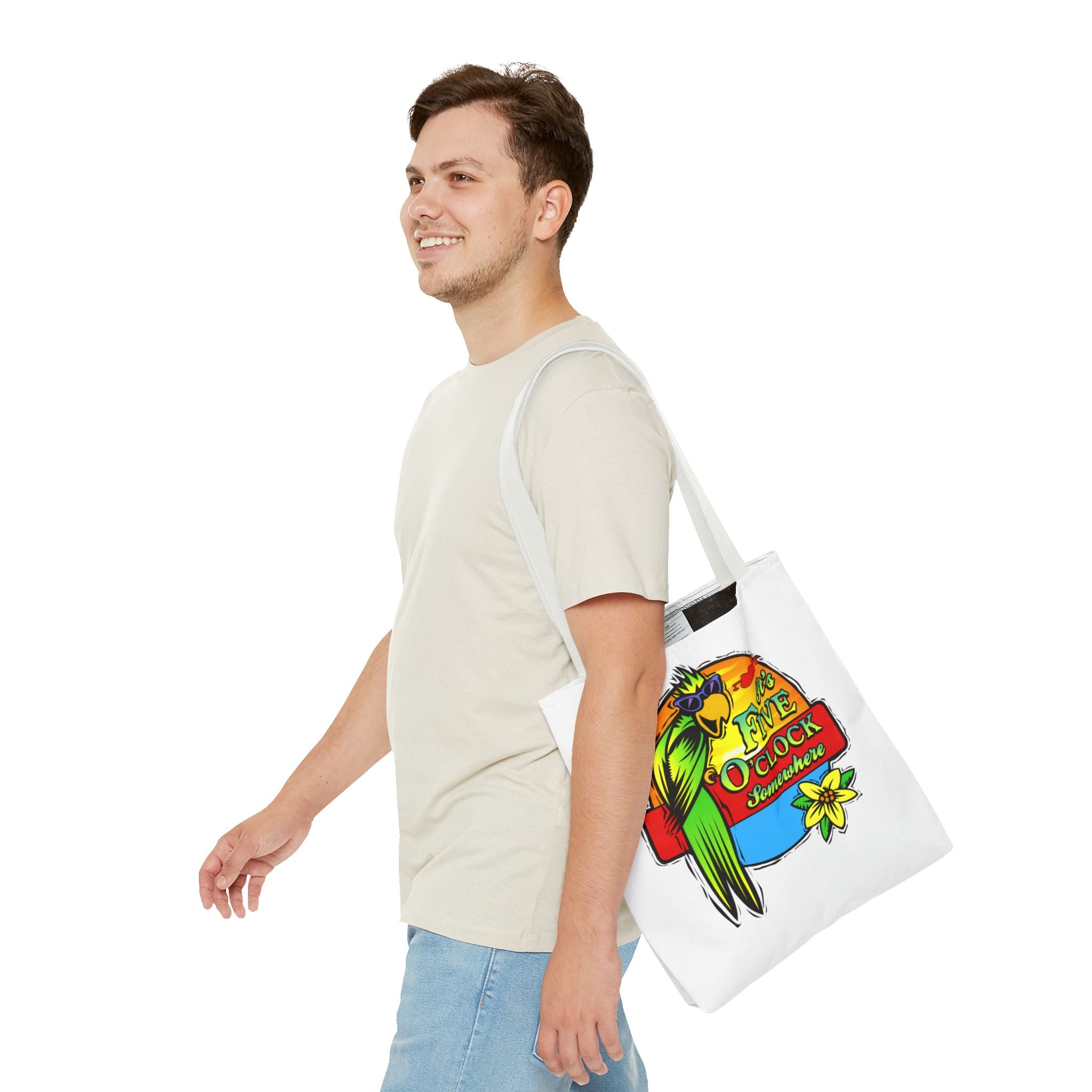 It's Five O'Clock Somewhere Tote Bag, Jimmy Buffett Tote Bag, 3 Sizes