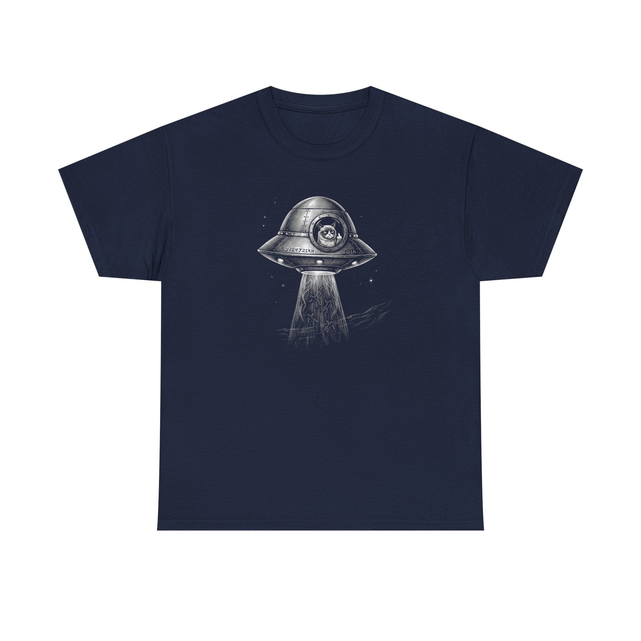Cat UFO T-Shirt — UFO Graphic Tee for Cat Lovers