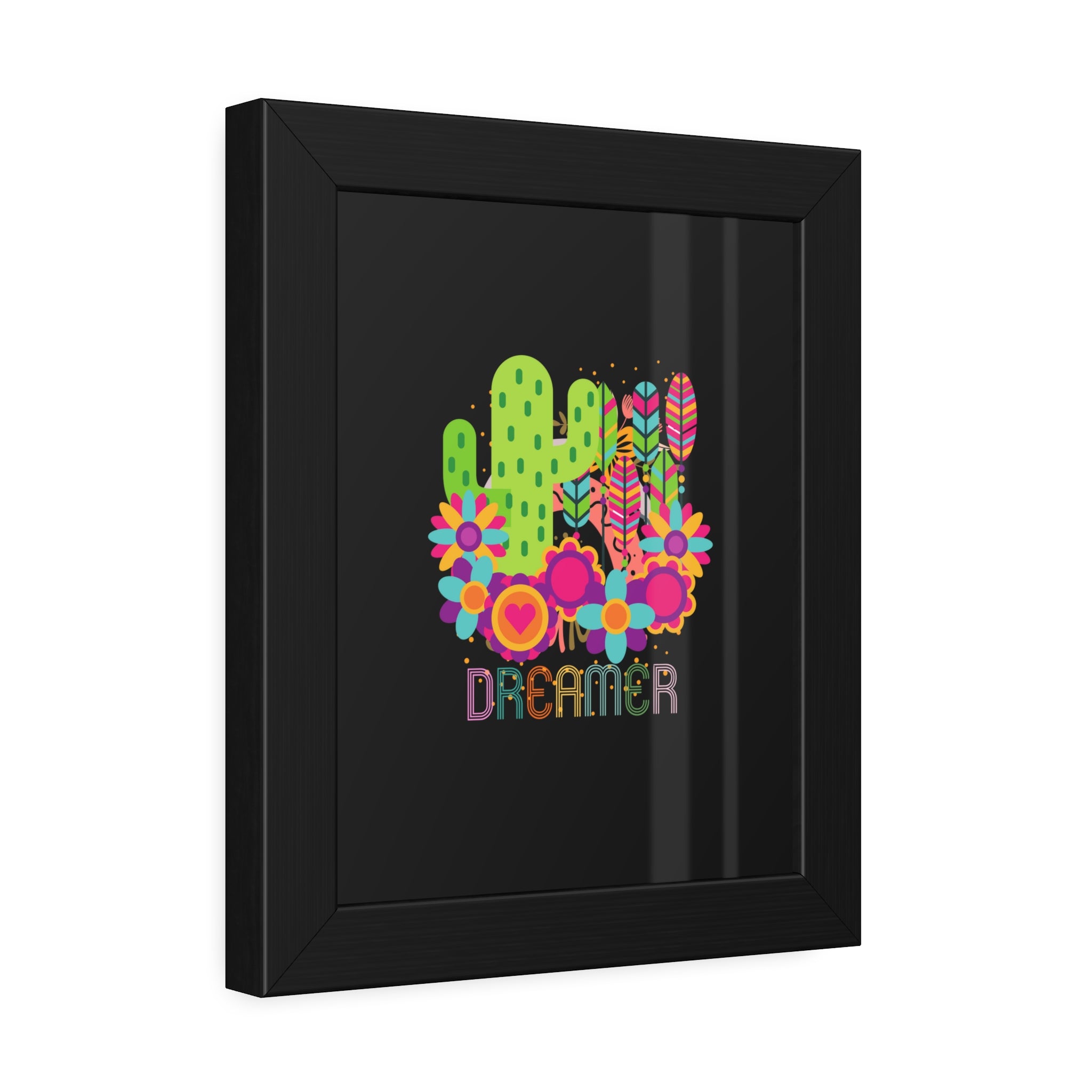 Personalized Dreamer, Cactus, Framed Wall Art, 3 Sizes