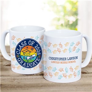 Personalized Colorful Grad Caps Coffee Mug