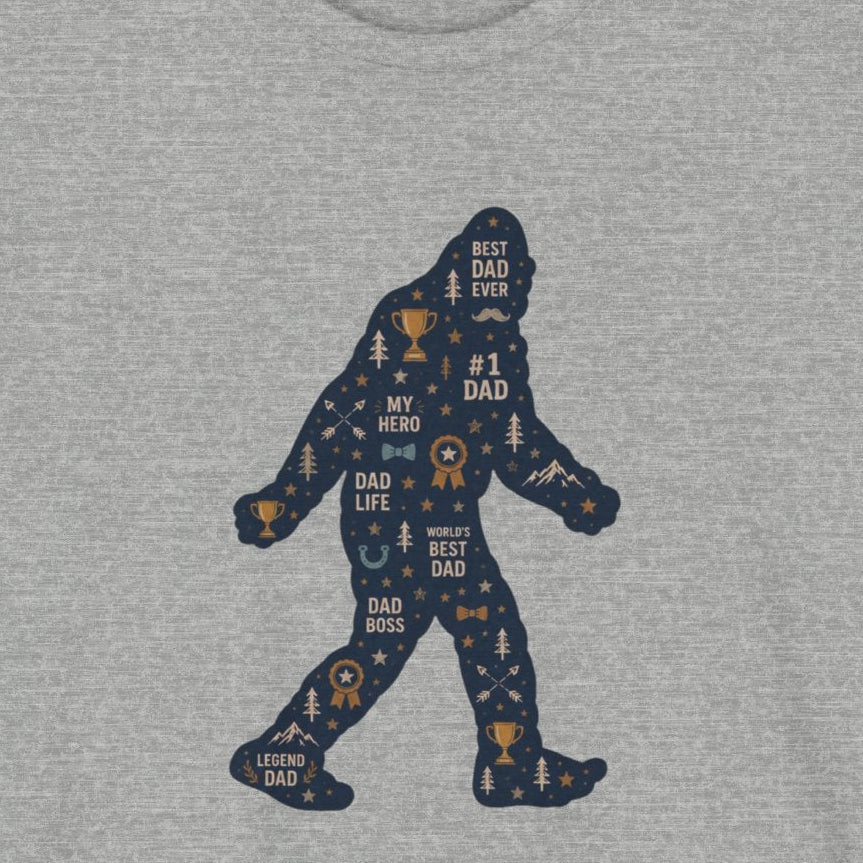 Best Dad Bigfoot Silhouette T-Shirt — Father’s Day Bigfoot Tee
