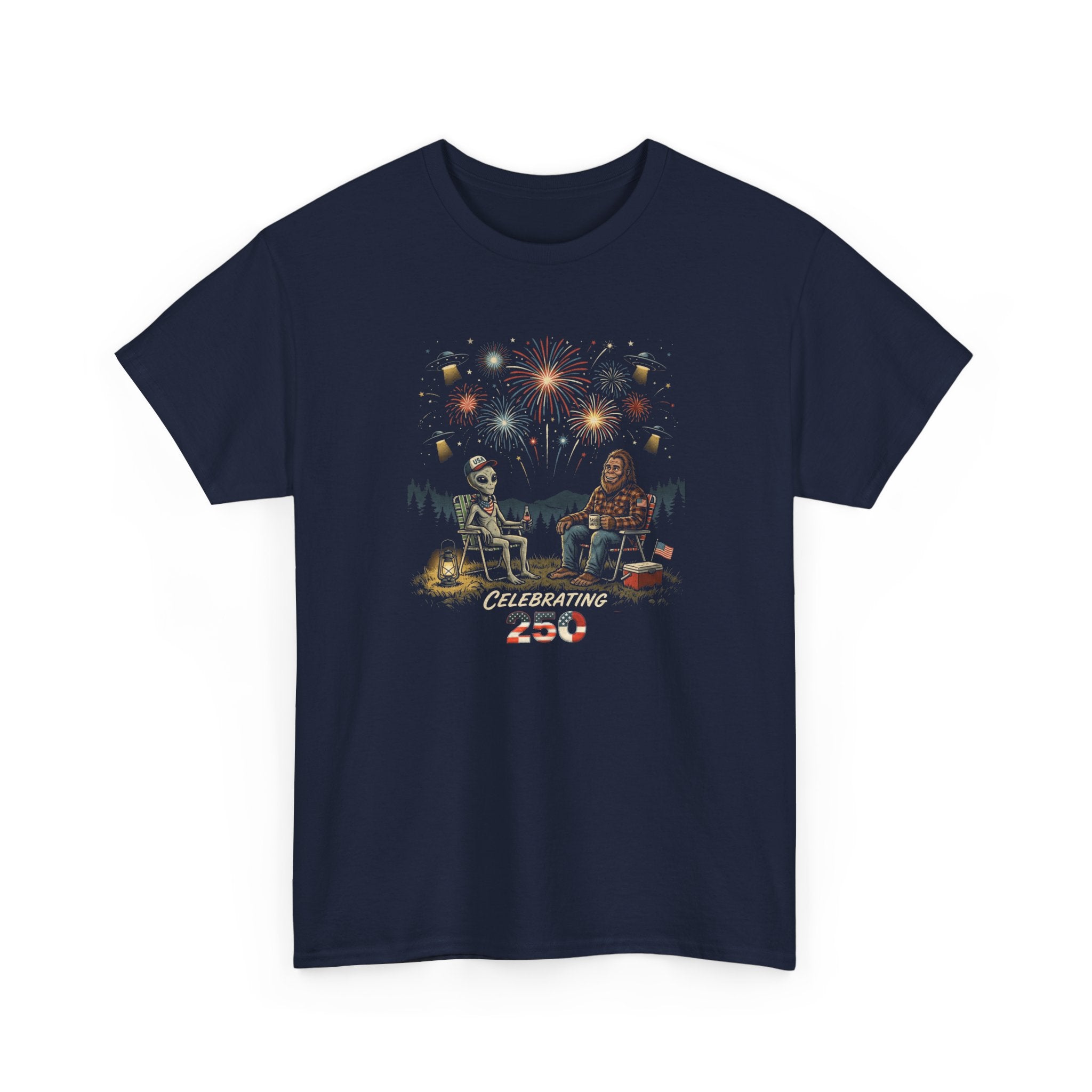 Alien & Bigfoot America 250 UFO Graphic Tee