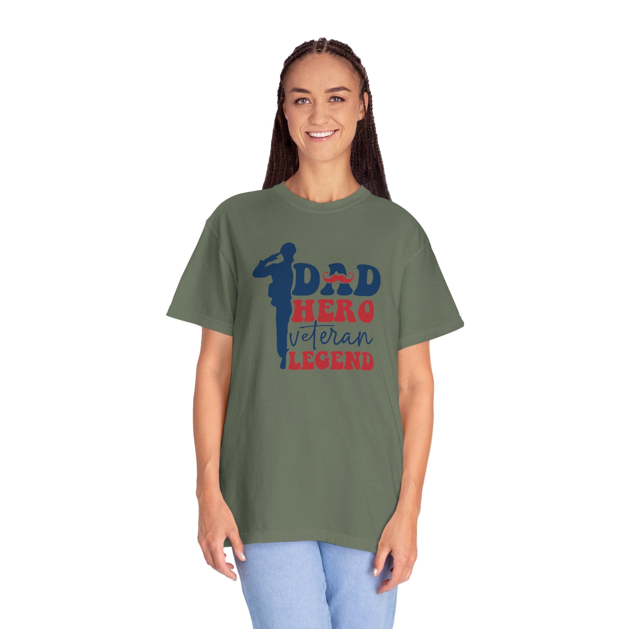 Dad Hero Veteran Legend T-Shirt, Father's Day Gift, Patriotic Shirt, Military Dad Tee, Family Man Top