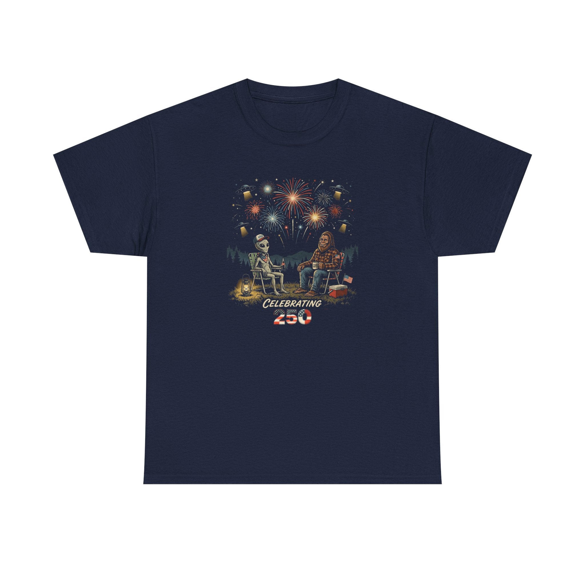 Alien & Bigfoot America 250 UFO Graphic Tee