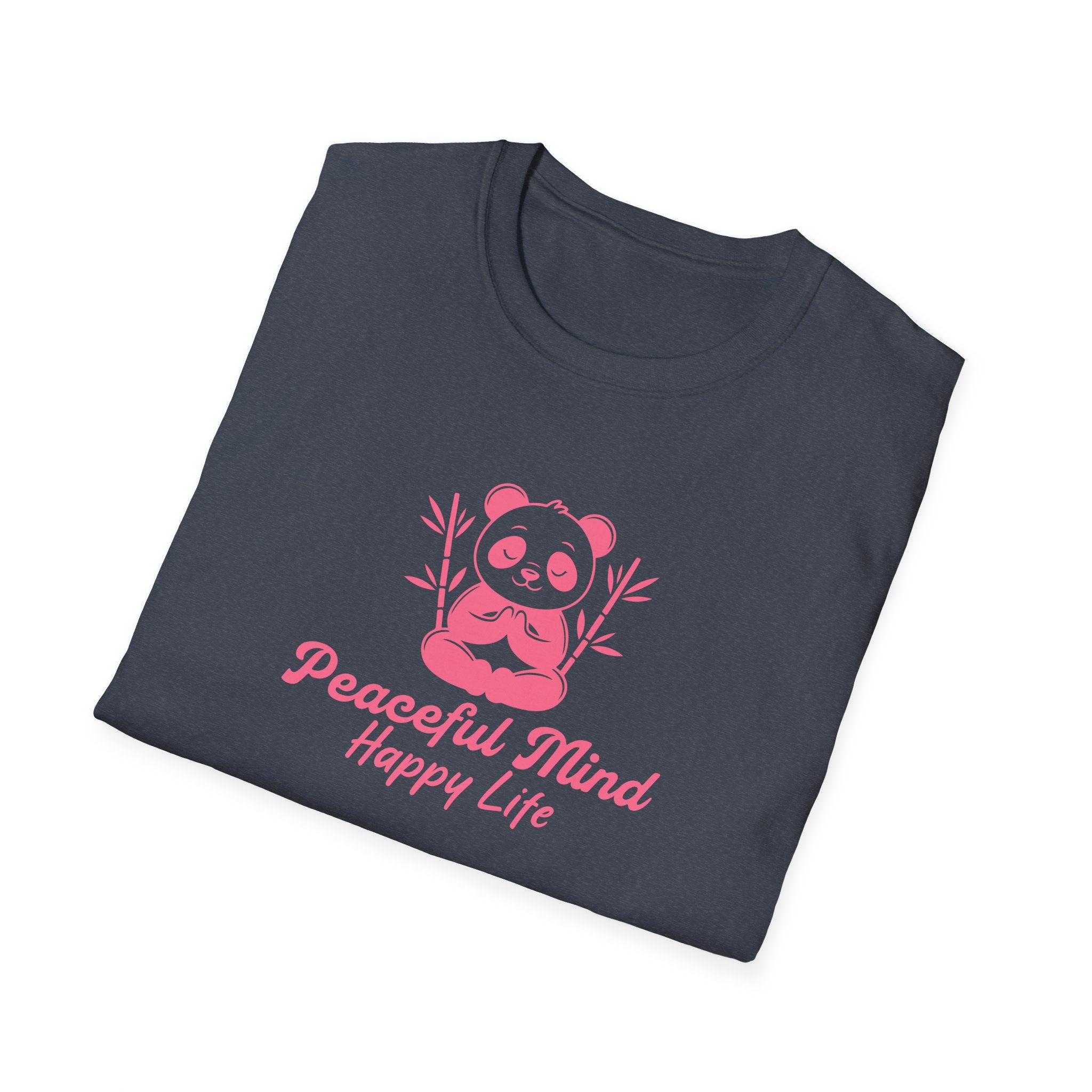 Panda Yoga T-Shirt — "Peaceful Mind" Meditation Tee