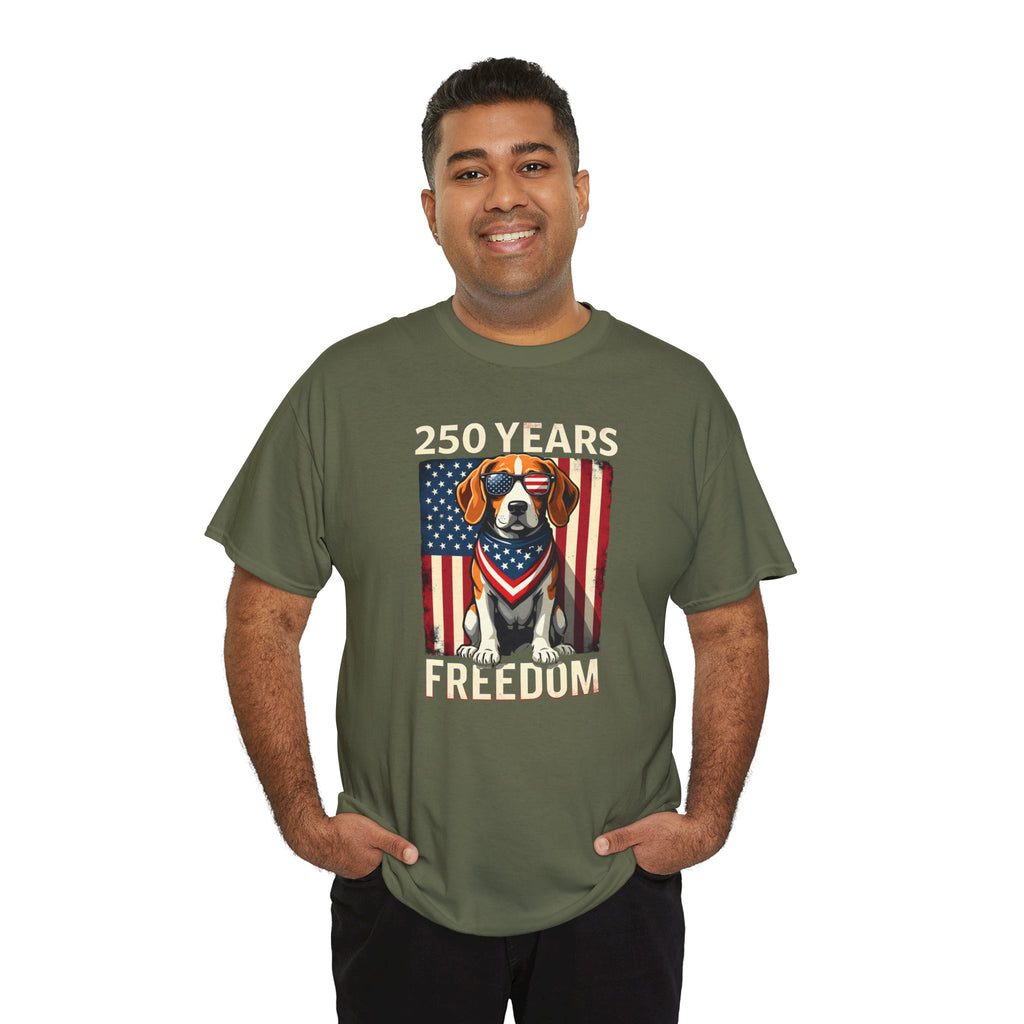 Beagle 250 Years Flag T-Shirt — Patriotic July 4th Tee