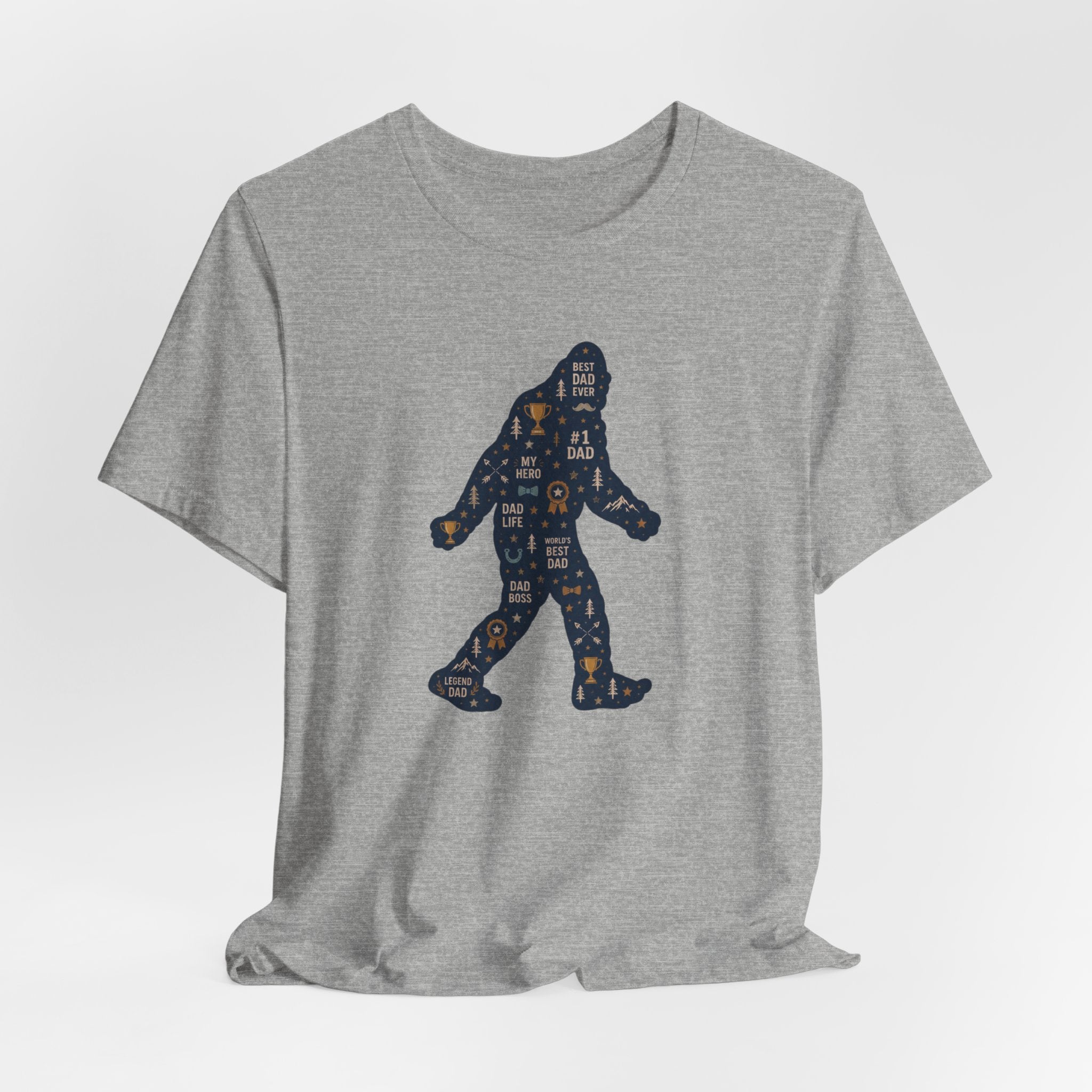 Best Dad Bigfoot Silhouette T-Shirt — Father’s Day Bigfoot Tee