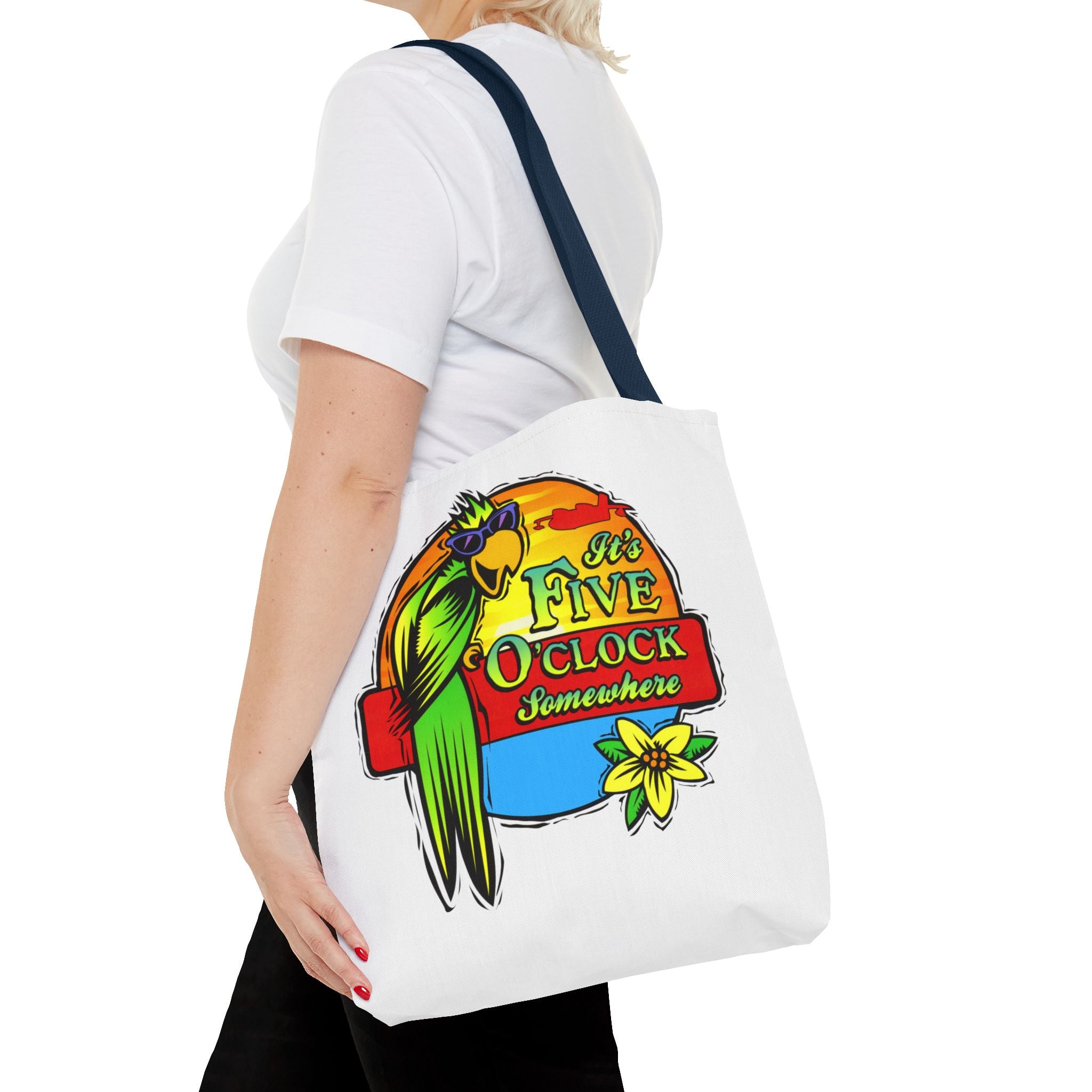 It's Five O'Clock Somewhere Tote Bag, Jimmy Buffett Tote Bag, 3 Sizes