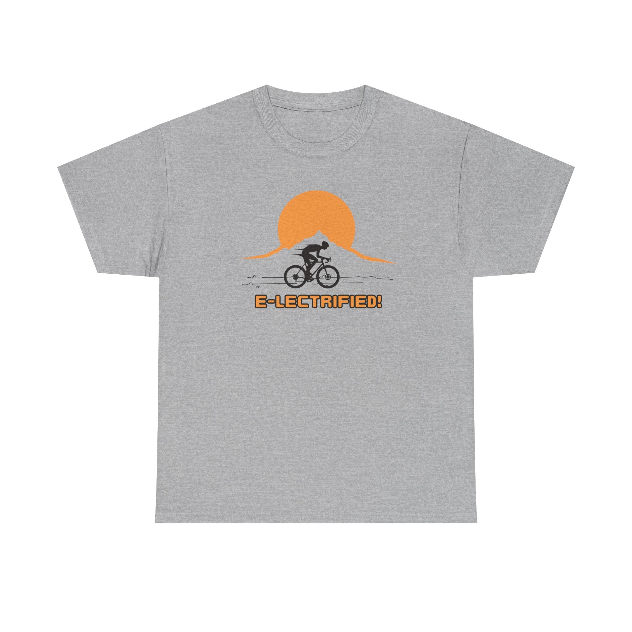 Electrified! E‑Bike Rider Sunset Mountain Cycling T‑Shirt
