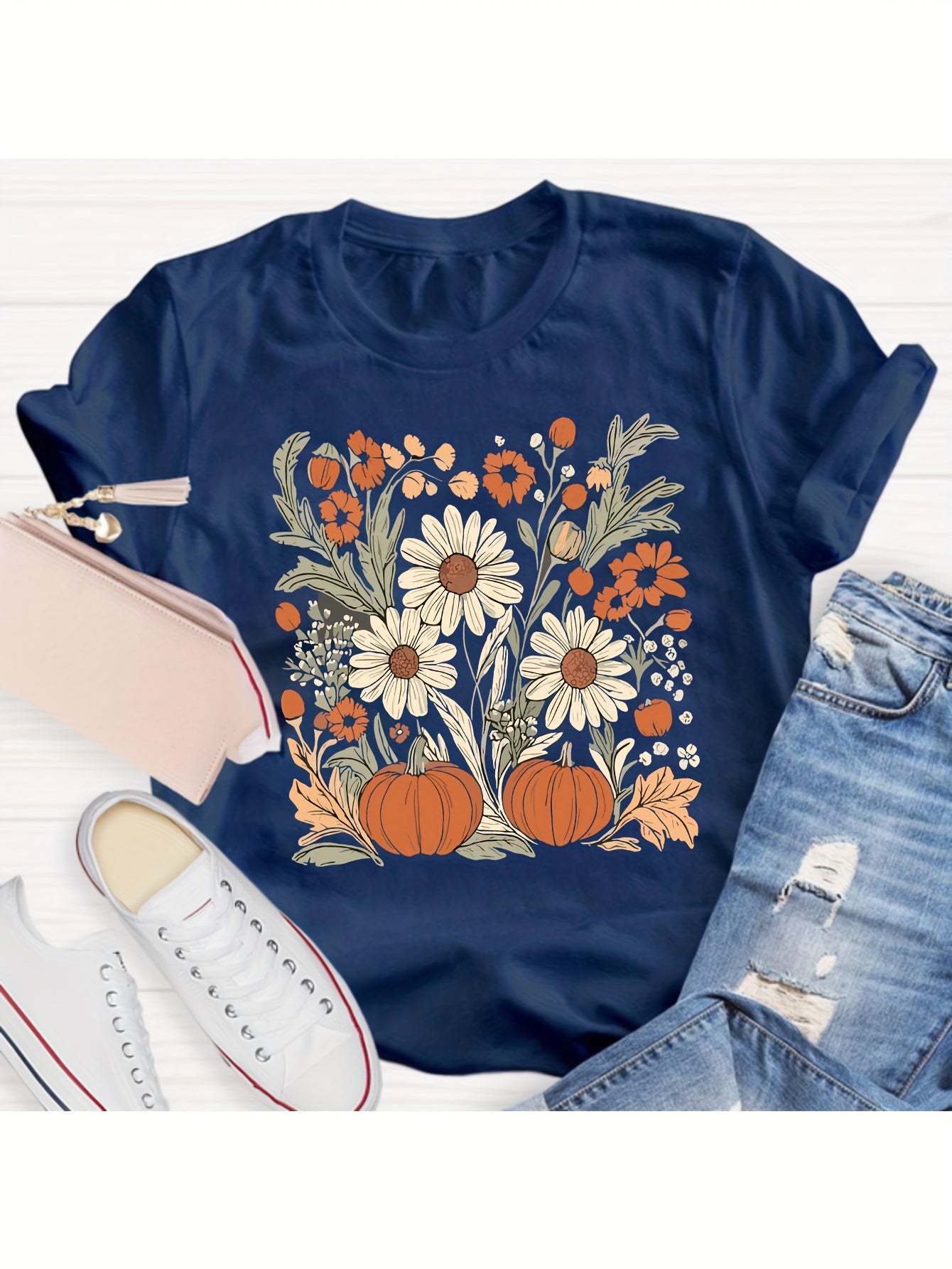 Retro Boho Floral Fall Women's Tee