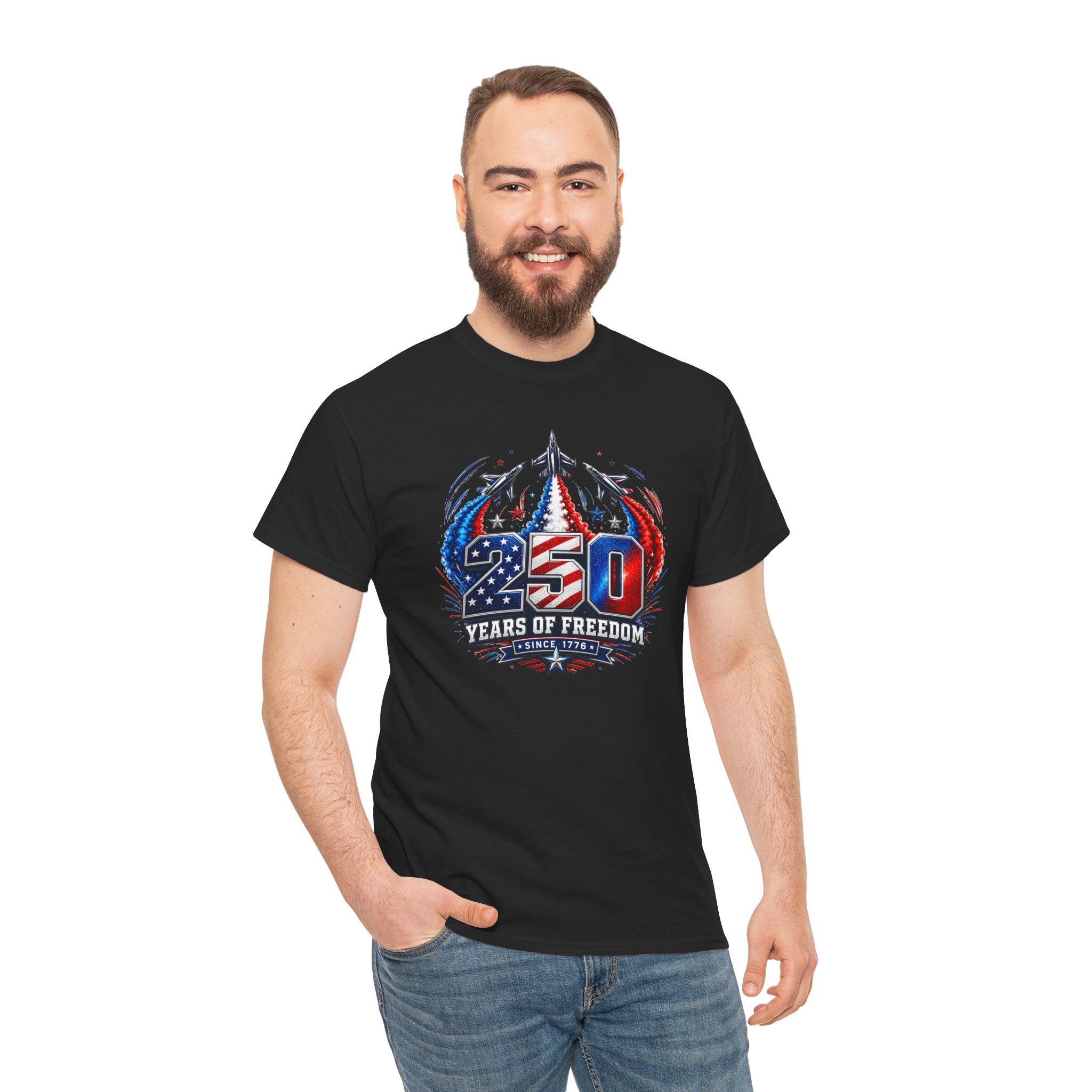 250 Years of Freedom T-Shirt — Men's Patriotic July 4th Tee