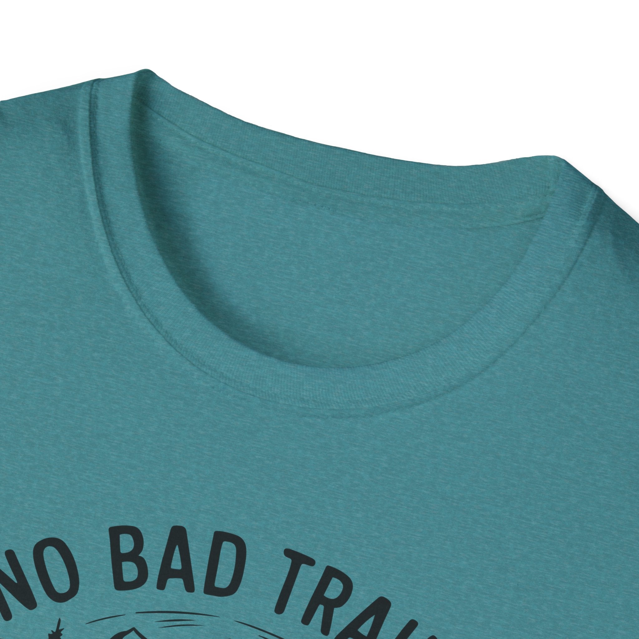 Funny Outdoor Adventure Unisex T-Shirt | No Bad Trails Just Bad Knees | Hiking Gift, Camping Tee, Nature Lover Shirt, Funny Gift