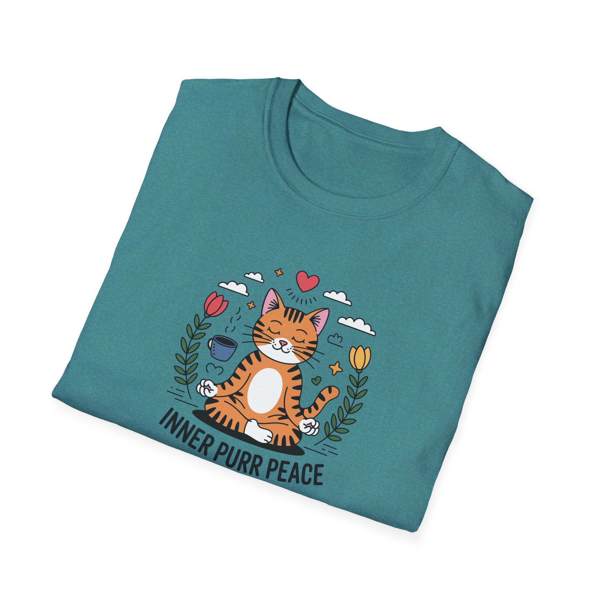 Inner Purrr Peace Cat T-Shirt, Cat Lovers Tee