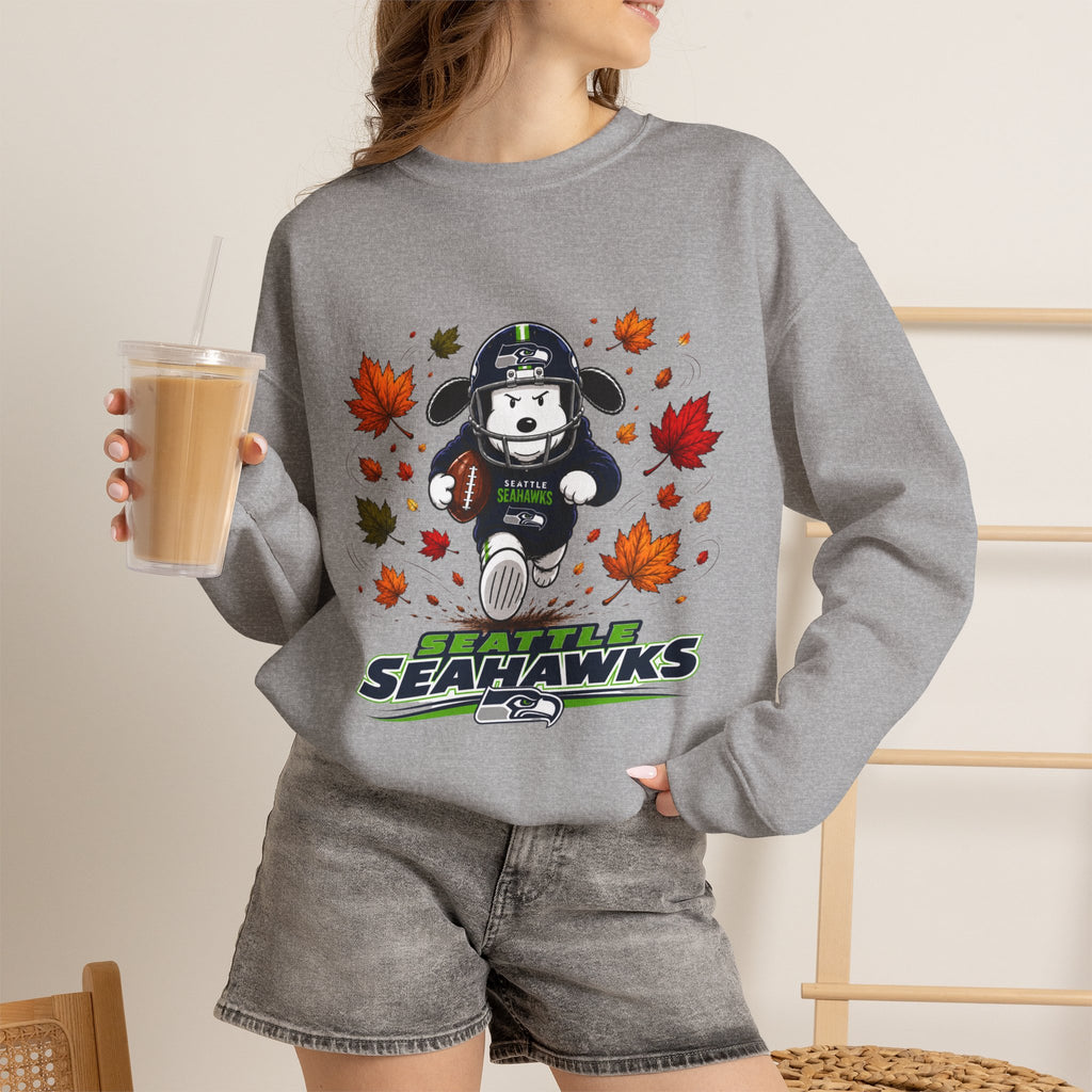 Seattle Seahawks Snoopy Touchdown Fall Sweatshirt for Men and Women