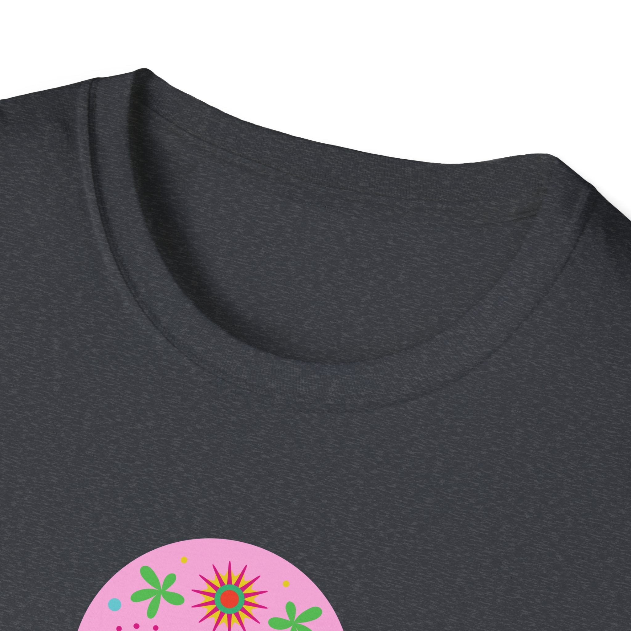 Colorful Skull Graphic T-Shirt, Day of the Dead Shirt, Unisex Softstyle Tee for Celebrations, Gifts for Her & Him
