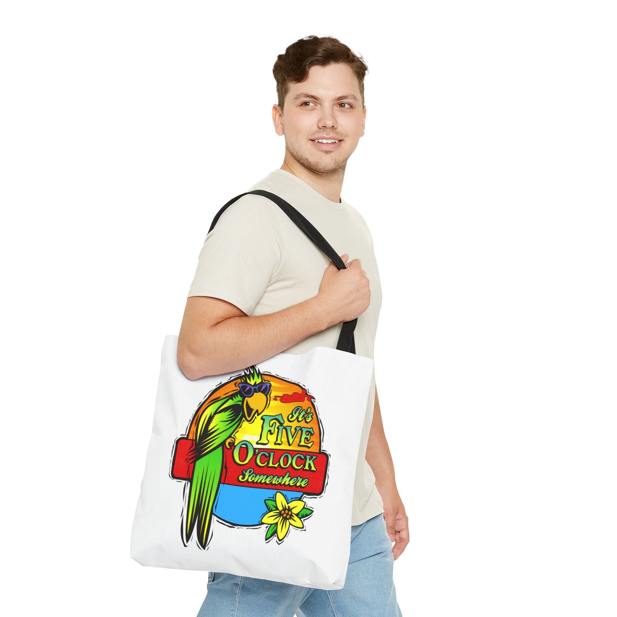 It's Five O'Clock Somewhere Tote Bag, Jimmy Buffett Tote Bag, 3 Sizes