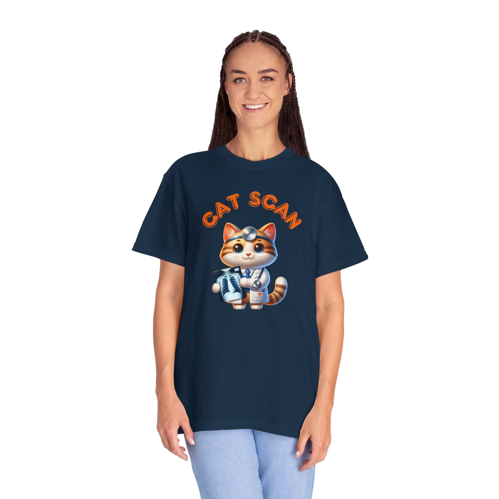 Cat Scan T-Shirt, Funny Cat Tee, Unisex Graphic Shirt, Cat Lover Gift, Animal X-Ray Tee