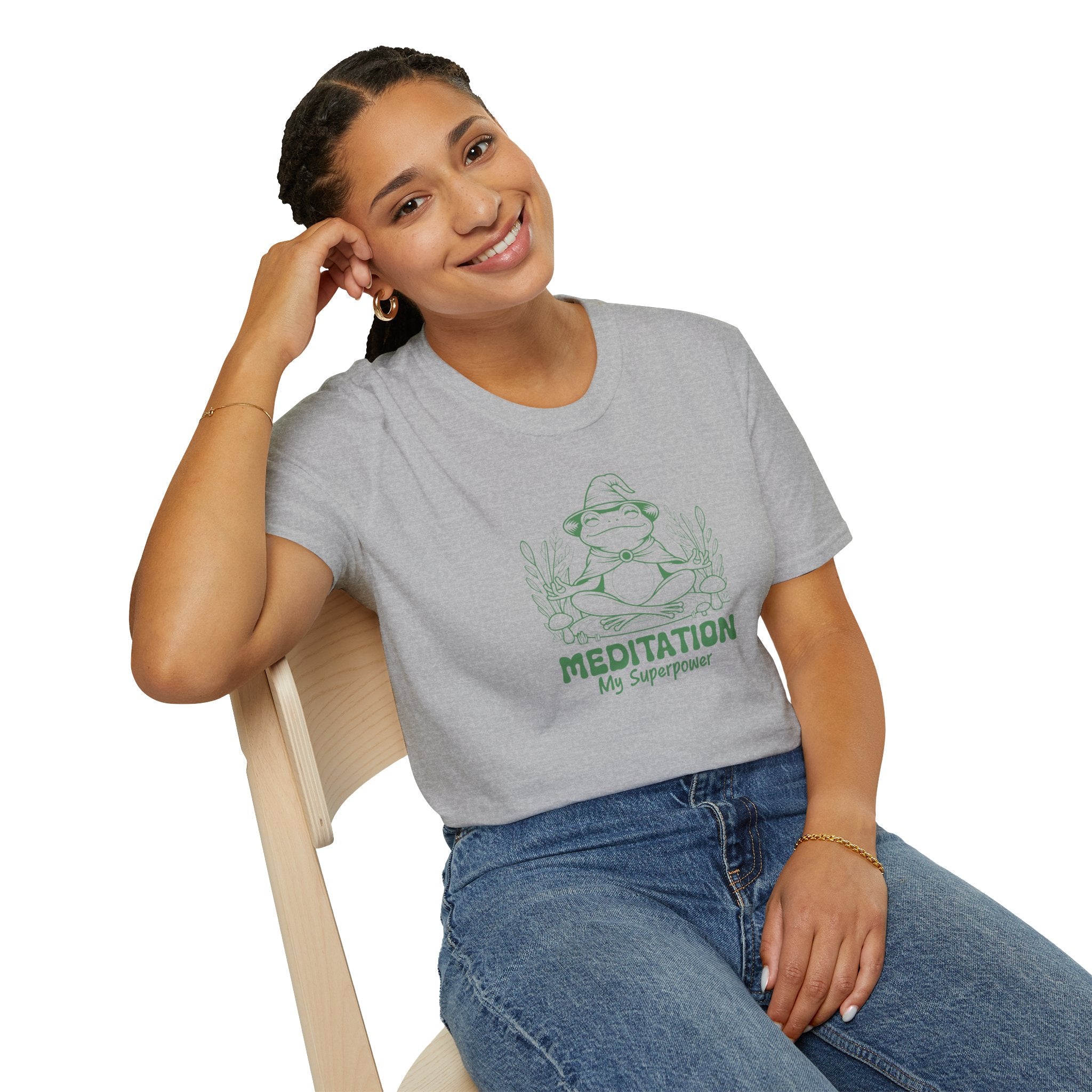 Frog Meditation Yoga T-Shirt — Calm Amphibian Zen Tee